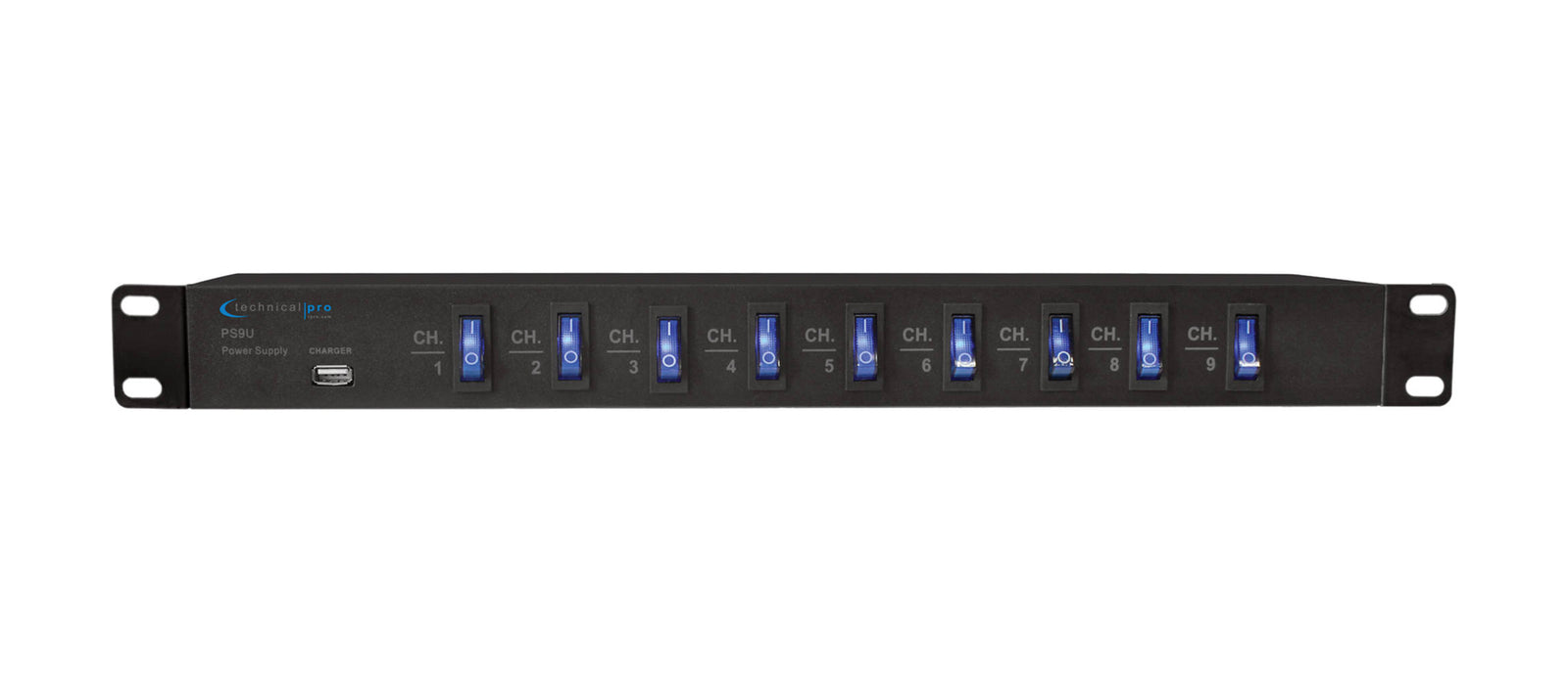 Technical Pro PS9U Rack Mount Power Supply with 5V USB Charging Port by Technical Pro