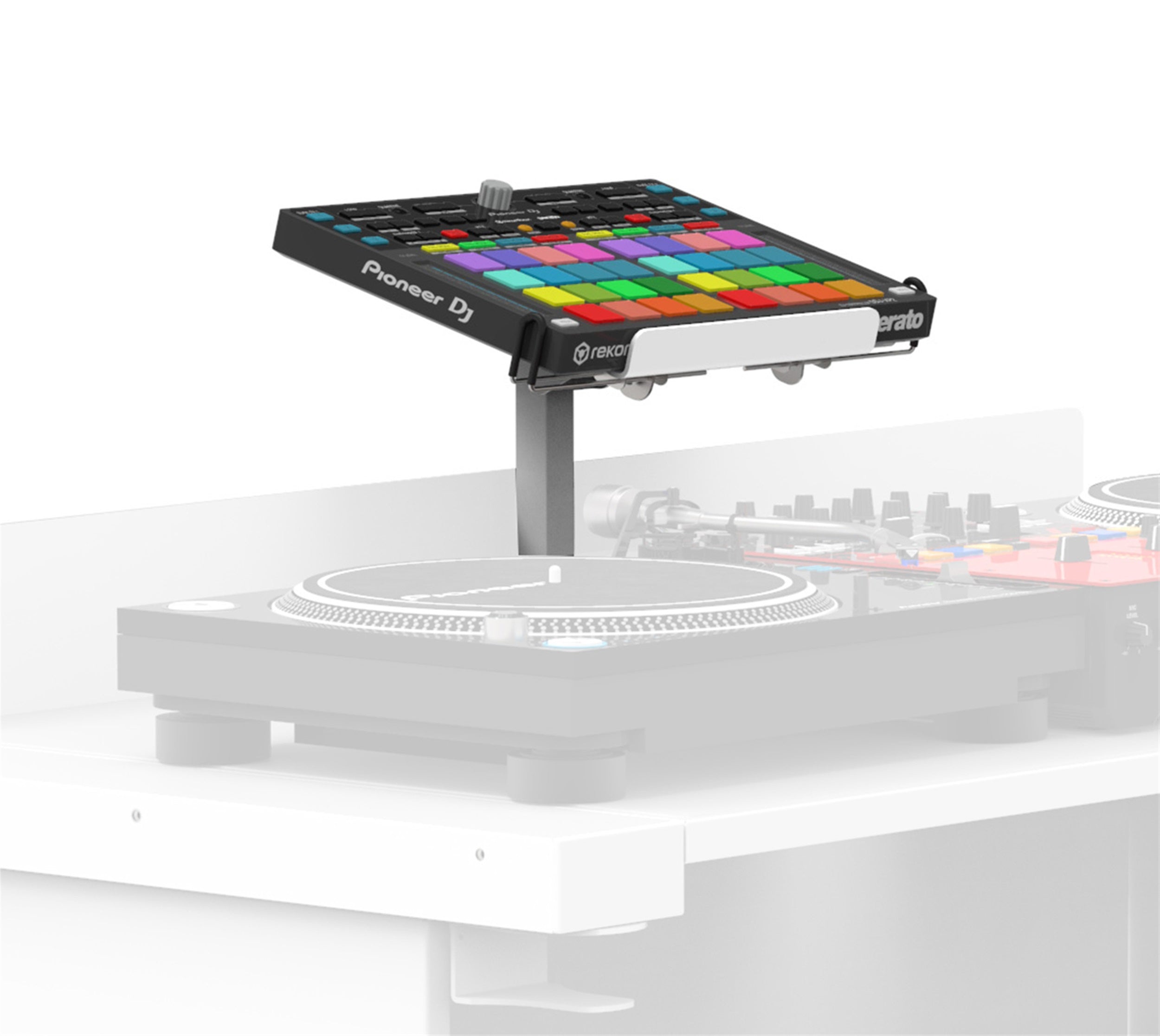 ProX XFH-B3MIDSTANDWH, Middle Shelf Mounting Stand for B3 DJ Table Workstation by Humpter - White by ProX Cases