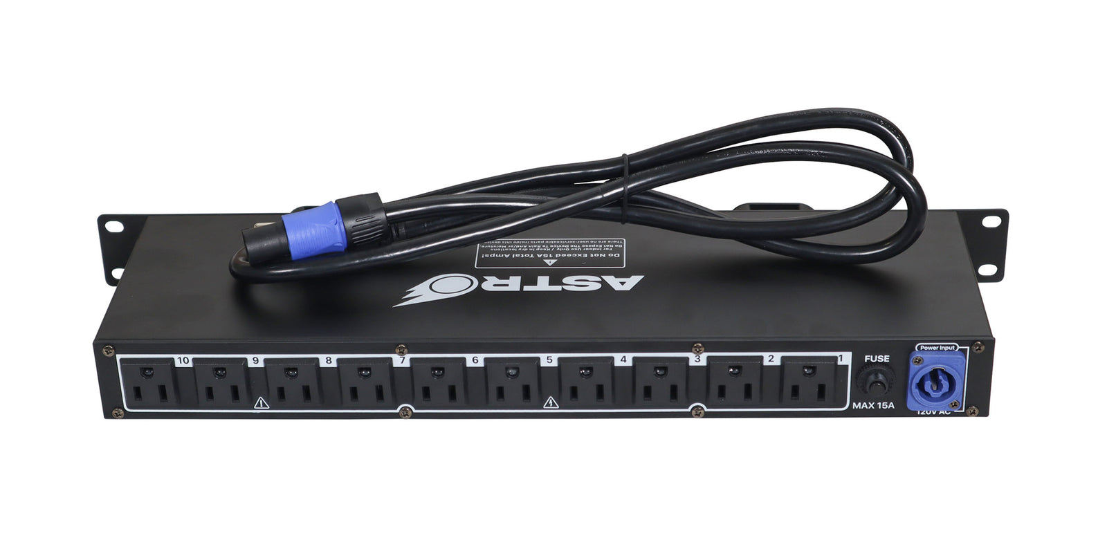 ProX X-PC10ASTRO, 10-Channel Power Rear Panel Center - 1U Rack Mountable by ProX Cases