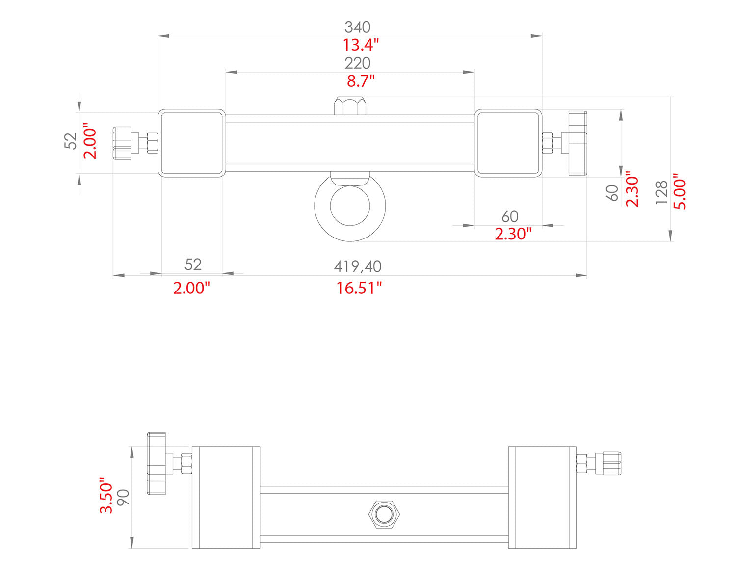 ProX XTF-ATF17PA FANTEK Line Array Adapter with Hanging Ring for Lifting Tower by ProX Cases