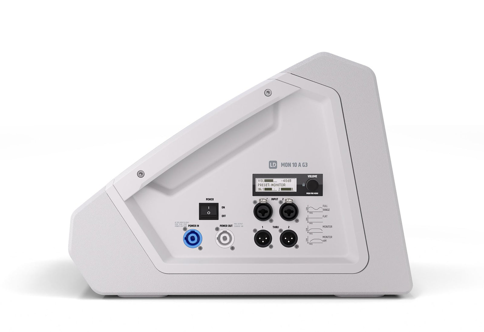 LD System LDS-MON10AG3W, 10" Powered Coaxial Stage Monitor - White by LD Systems