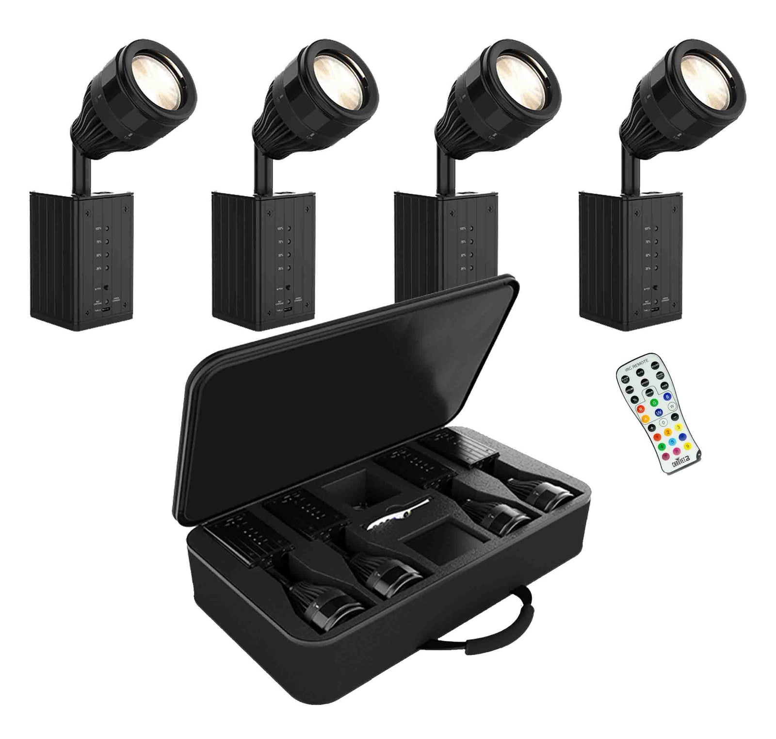 B-Stock: Chauvet DJ Ezpin Zoom Pack, Pin Spotting System Includes 4 EZpin Zoom Fixtures, 1 IRC-6 Remote and a Carry Bag by Chauvet DJ