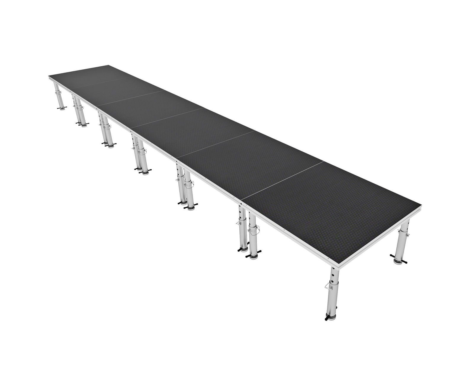 ProX XSU-24X4PKG, Stage One 24' x 4' Ft. Portable Stage Package - Includes 6x Decks with Telescoping 16-22" Adjustable legs by ProX Cases