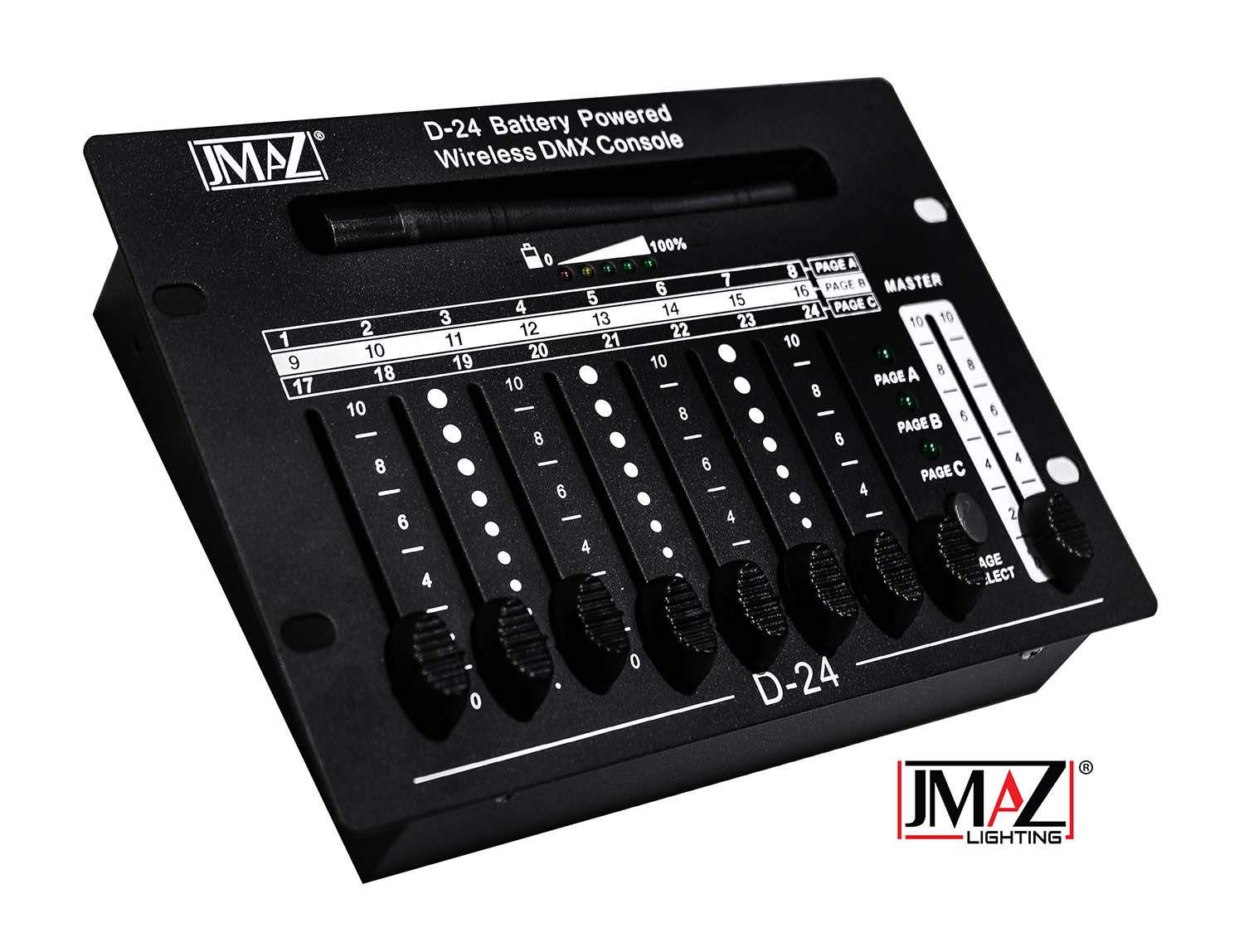 B-Stock: JMAZ JZ6001 Battery Powered D-24 Wireless DMX Controller With 24 Channel and 20 Hour Battery Life