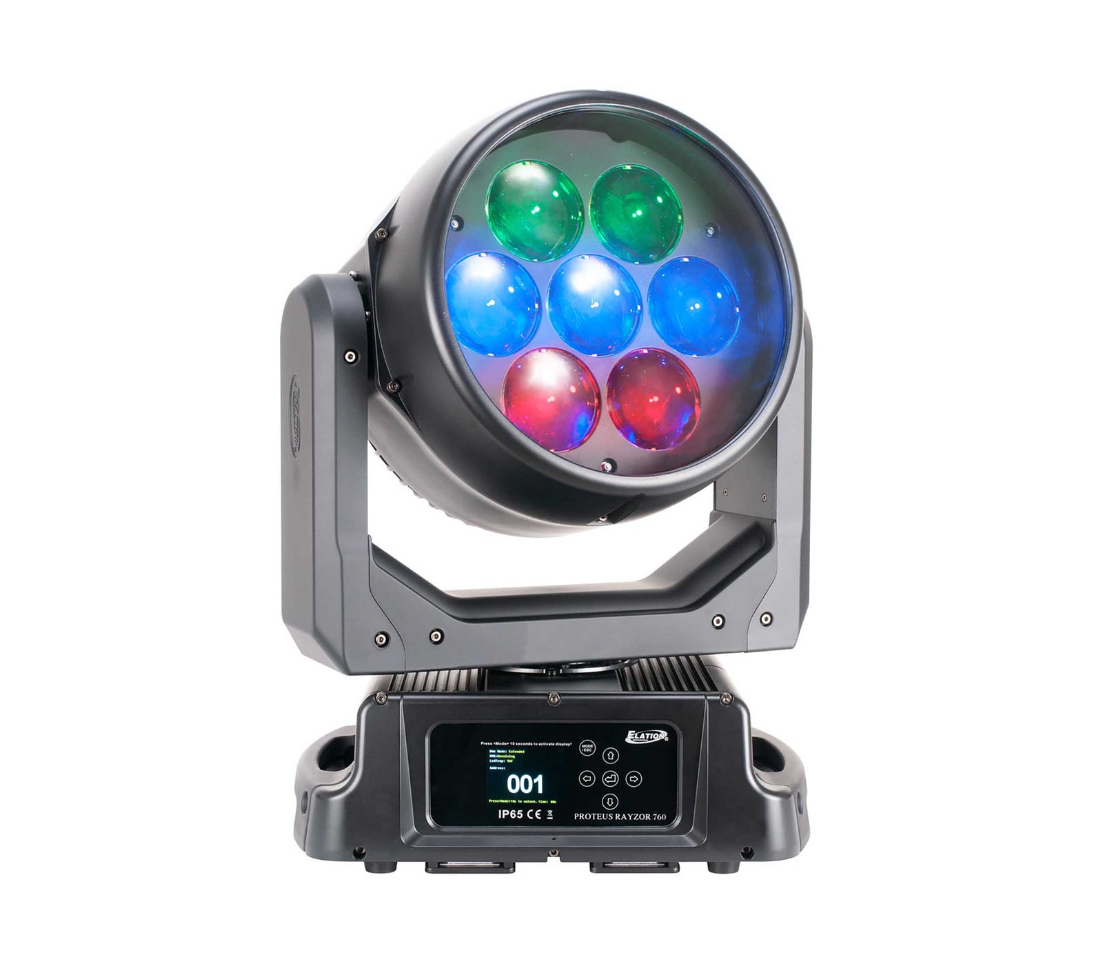 Elation Proteus Rayzor 760, IP65 Wash Fixture with SparkLED Effect and 7x 60W RGBW LEDs by Elation