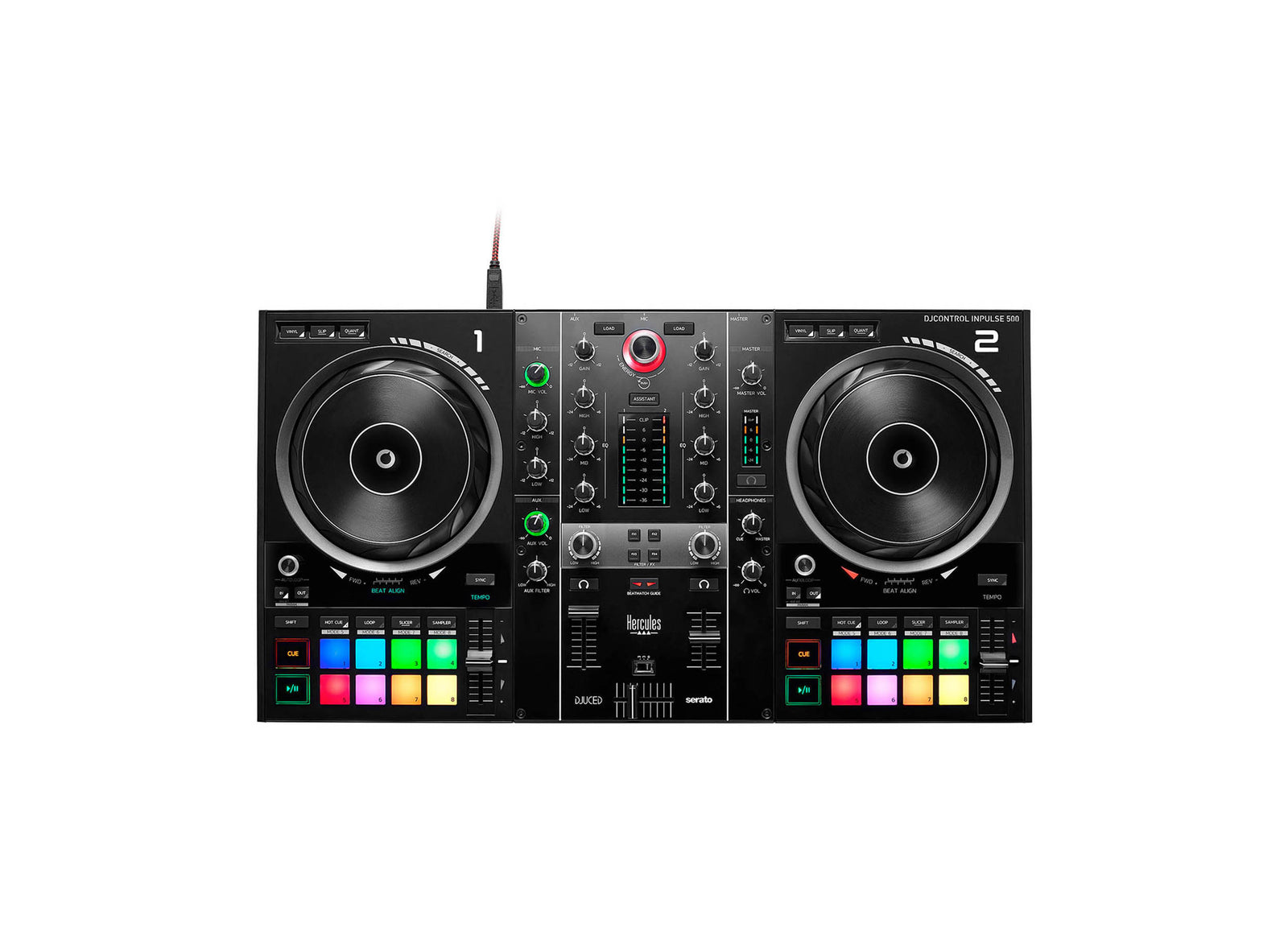 Hercules DJControl Inpulse 500, 2-Channel DJ Controller by Hercules
