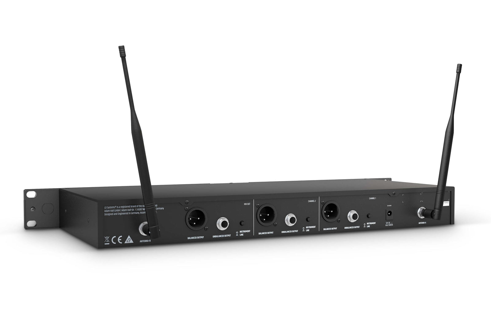 LD Systems U504.7 HHD 2 US, Dual - Wireless Microphone System with 2 x Dynamic Handheld Microphone - 470 - 490 MHz by LD Systems