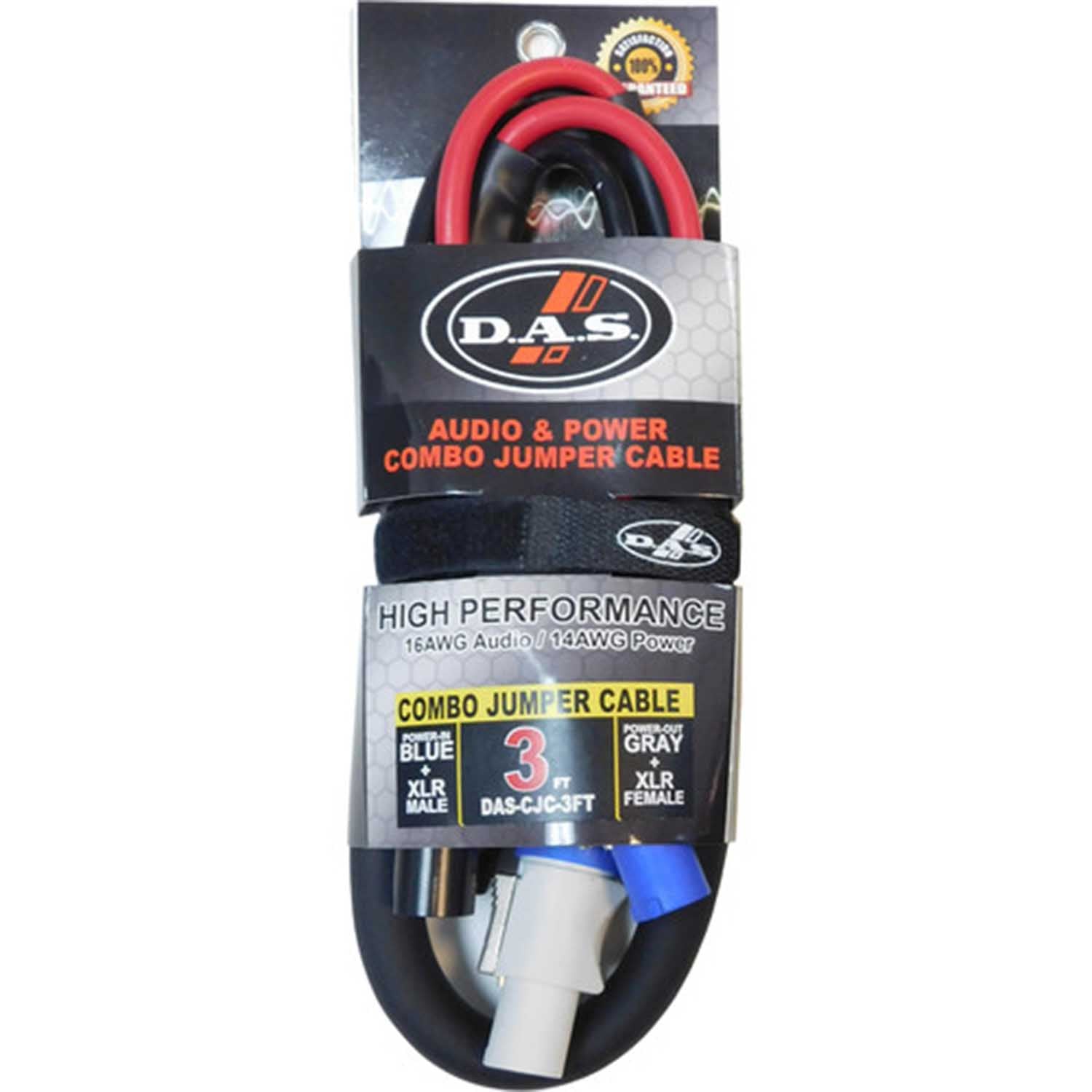 DAS Audio DAS-CJC-3FT, 3 Feet Audio Combo Jumper Cable by DAS Audio