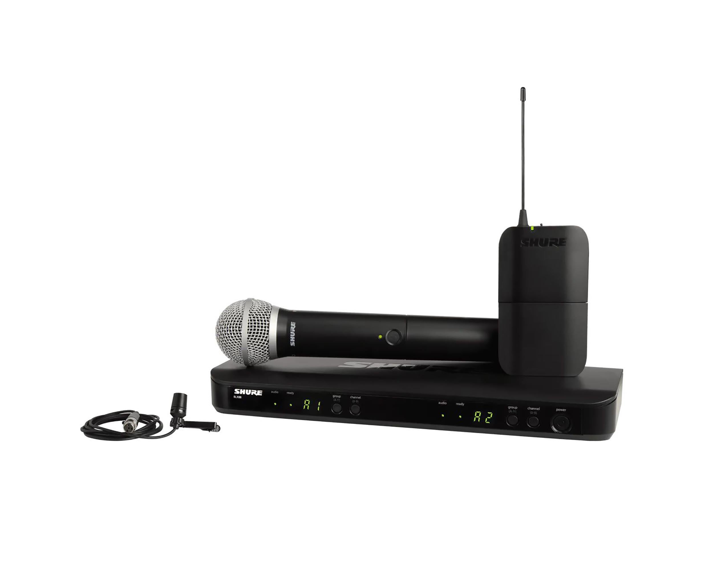 Shure Wireless Combo System with PG58 Handheld and CVL Lavalier by Shure