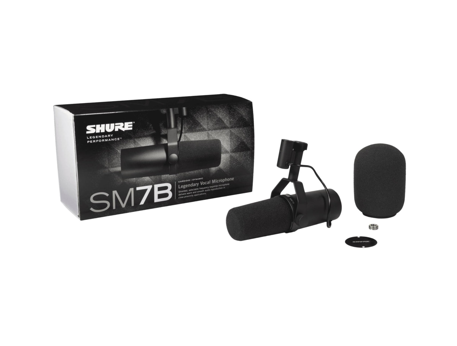Shure SM7B Professional Podcast Mic - Cardioid Dynamic Studio Vocal Microphone by Shure