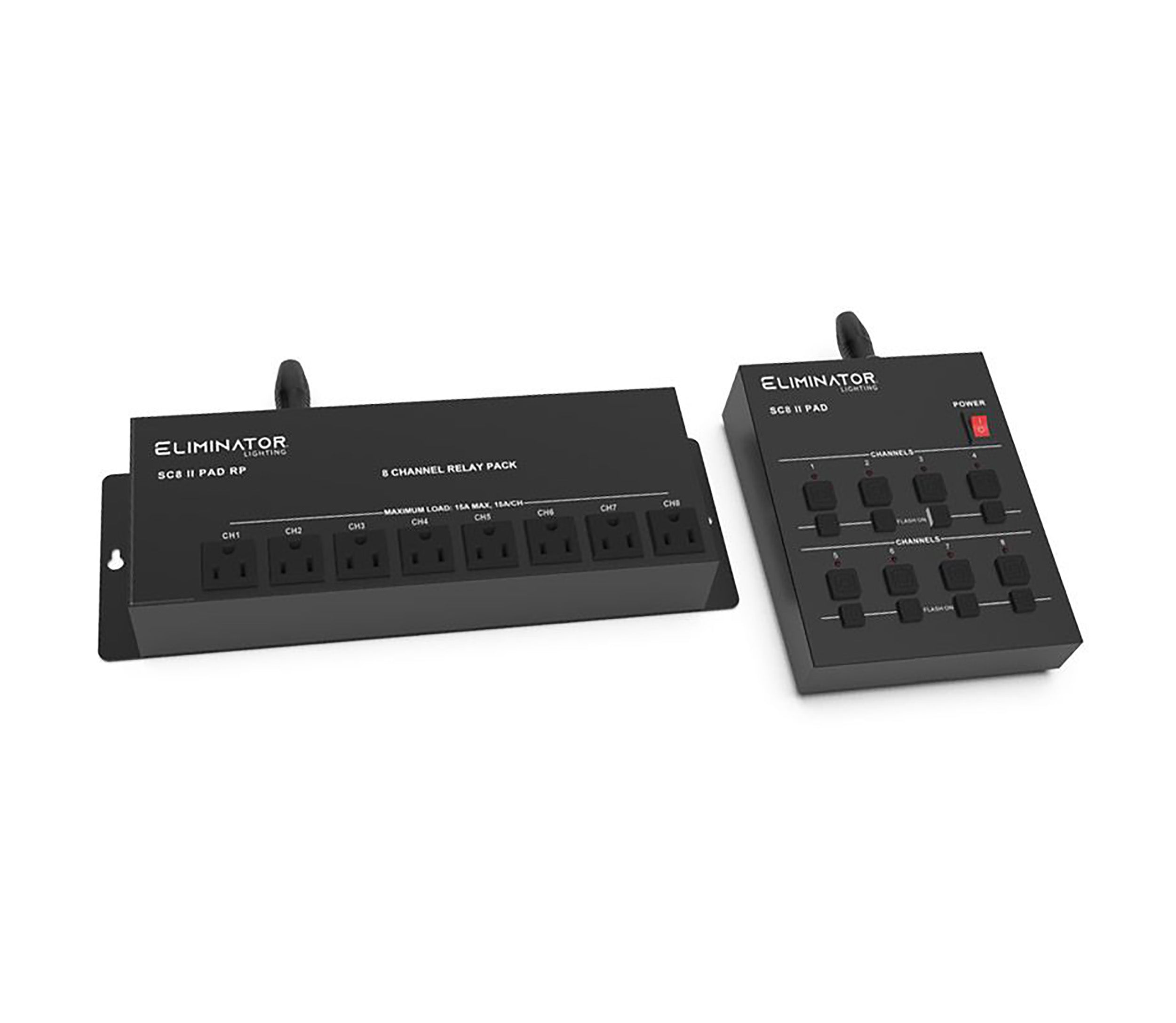 Eliminator Lighting Sc8 II Pad System, 8-Channel Analog On/Off Lighting Controller