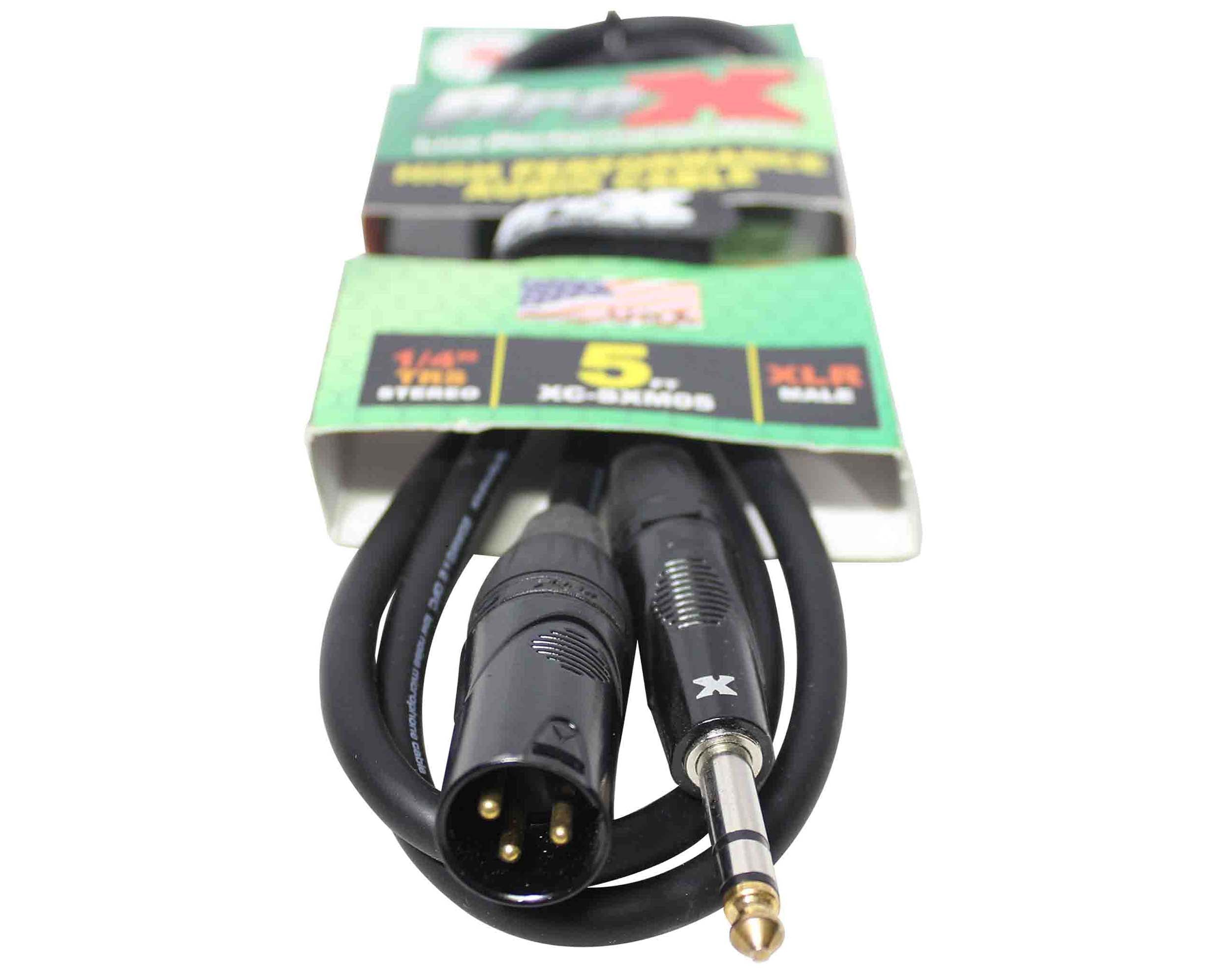 Prox XC-SXM05 Balanced XLR3-M to 1/4" TRS-M High Performance Audio Cable - 5 Feet by ProX Cases