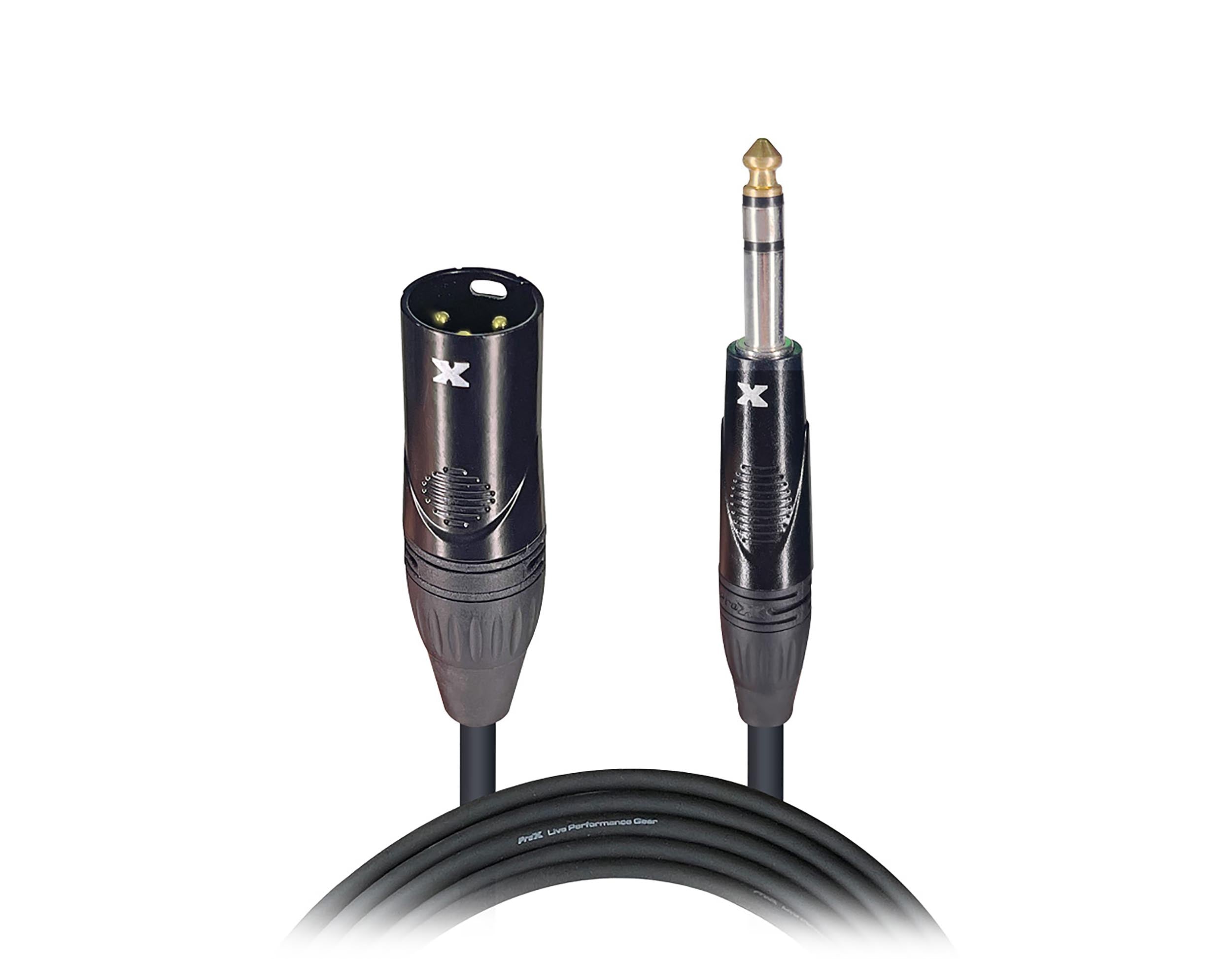 Prox XC-SXM05 Balanced XLR3-M to 1/4" TRS-M High Performance Audio Cable - 5 Feet by ProX Cases