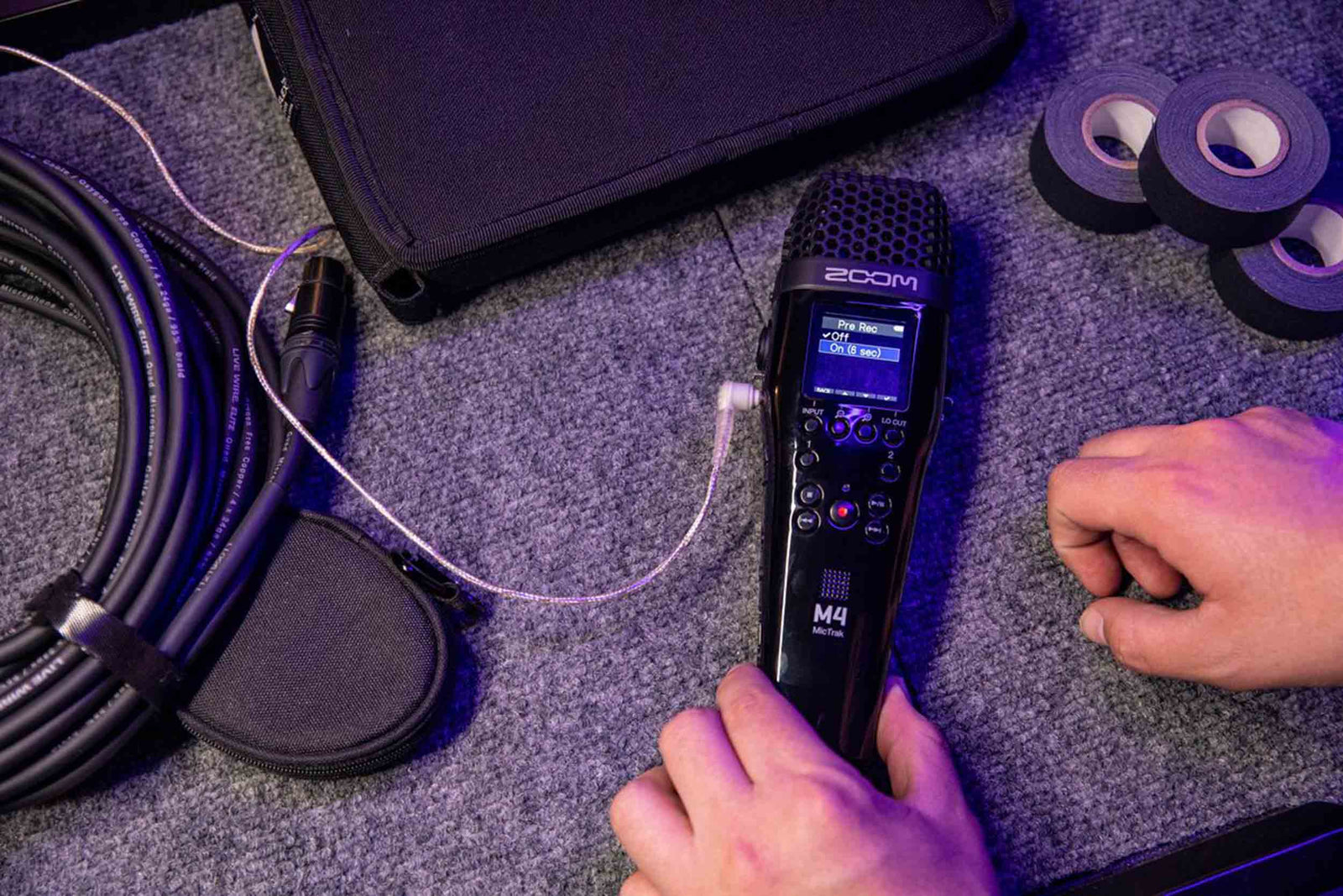 Zoom M4 MicTrak, 4 Track Handheld Recorder 32-bit Float with Timecode Generator by Zoom