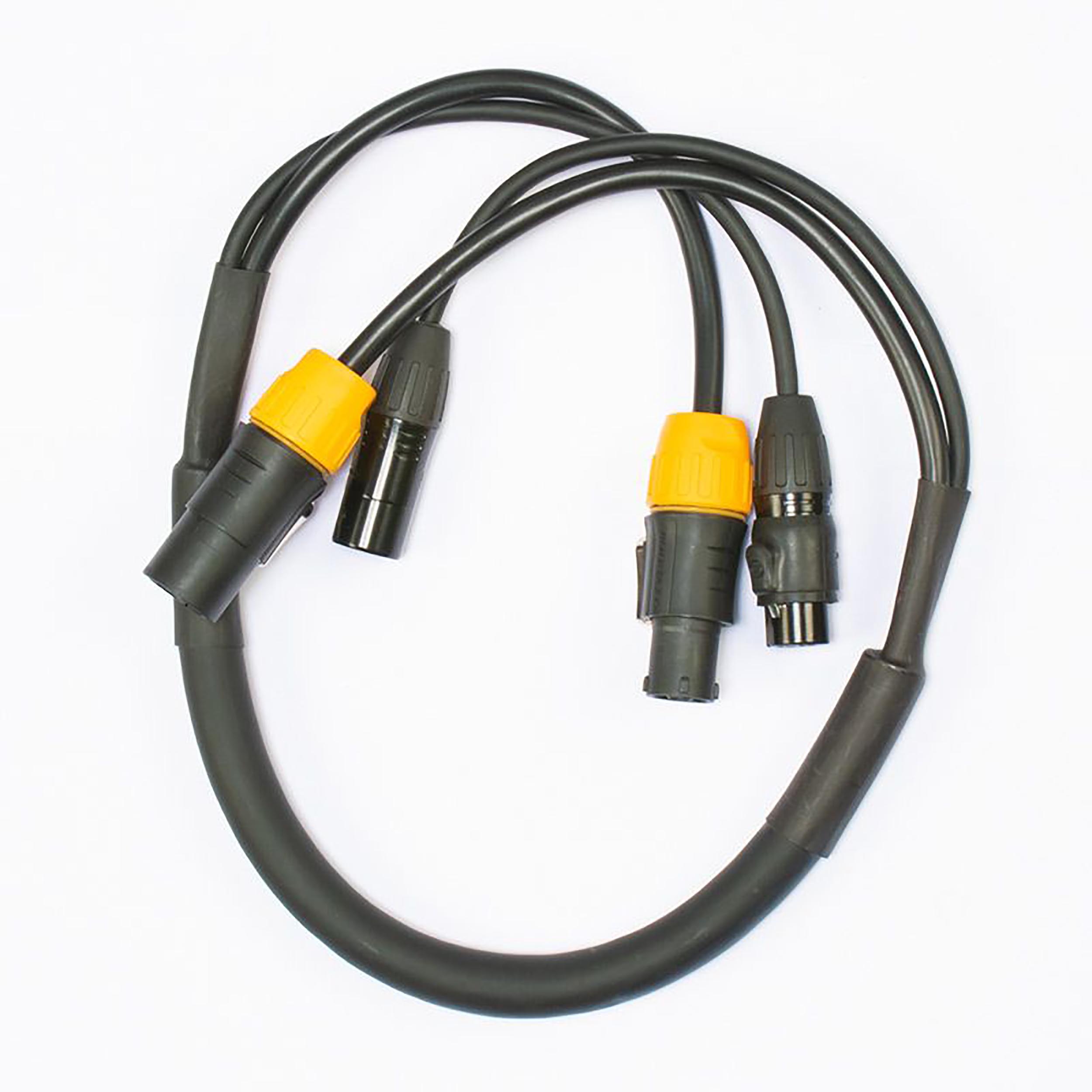 Accu-Cable AC3PTRUE, IP65-Rated 3-Pin DMX & Locking Power Link Combo Cable by Accu Cable