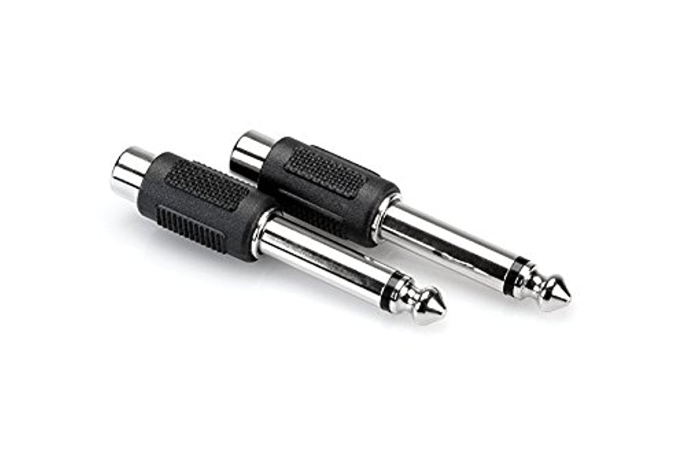 Hosa GPR-101 Adaptors, RCA to 1/4 in TS, 2 pc by HOSA