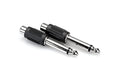 Hosa GPR-101 Adaptors, RCA to 1/4 in TS, 2 pc by HOSA