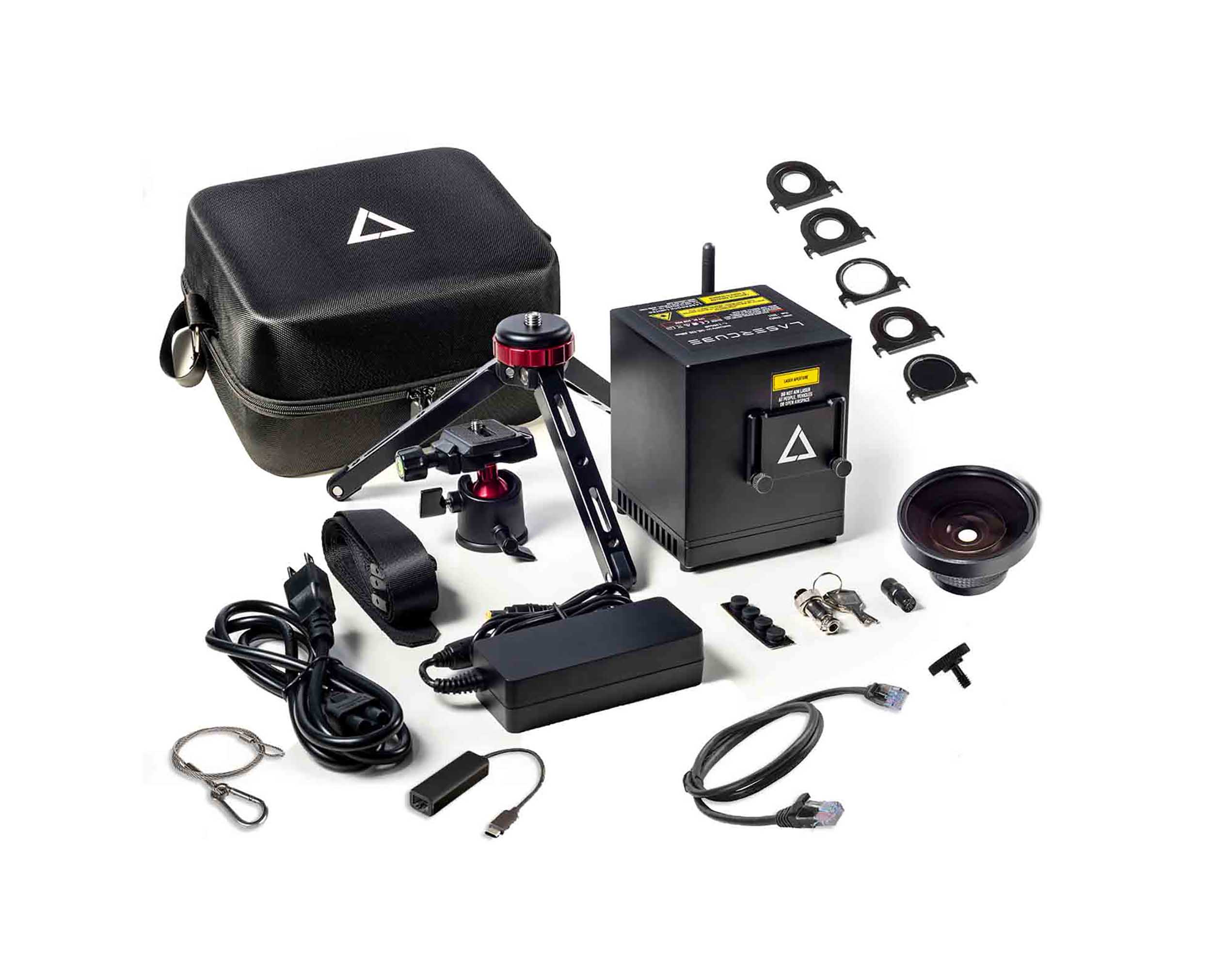 X-Laser LaserCube 1.2W WIFI DJX DJ Package by Wicked Lasers with Tripod, Expander Lens and Optics Kit