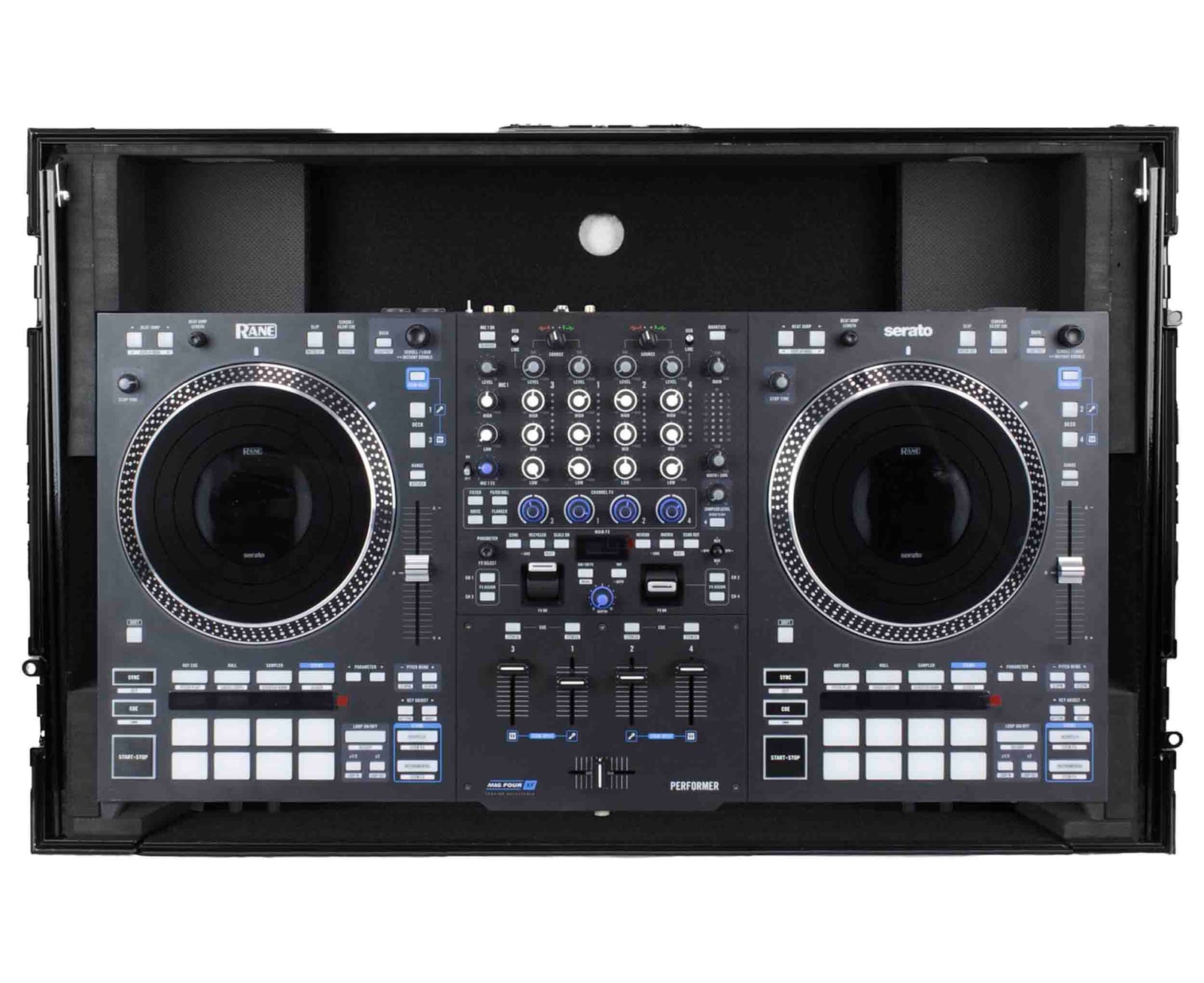 B-Stock Scratch & Dent: Odyssey FRBLGLP1UWPERFORMER, Rane Performer Black Label 1U Flight Case with Glide Style Laptop Platform and Wheels by Odyssey