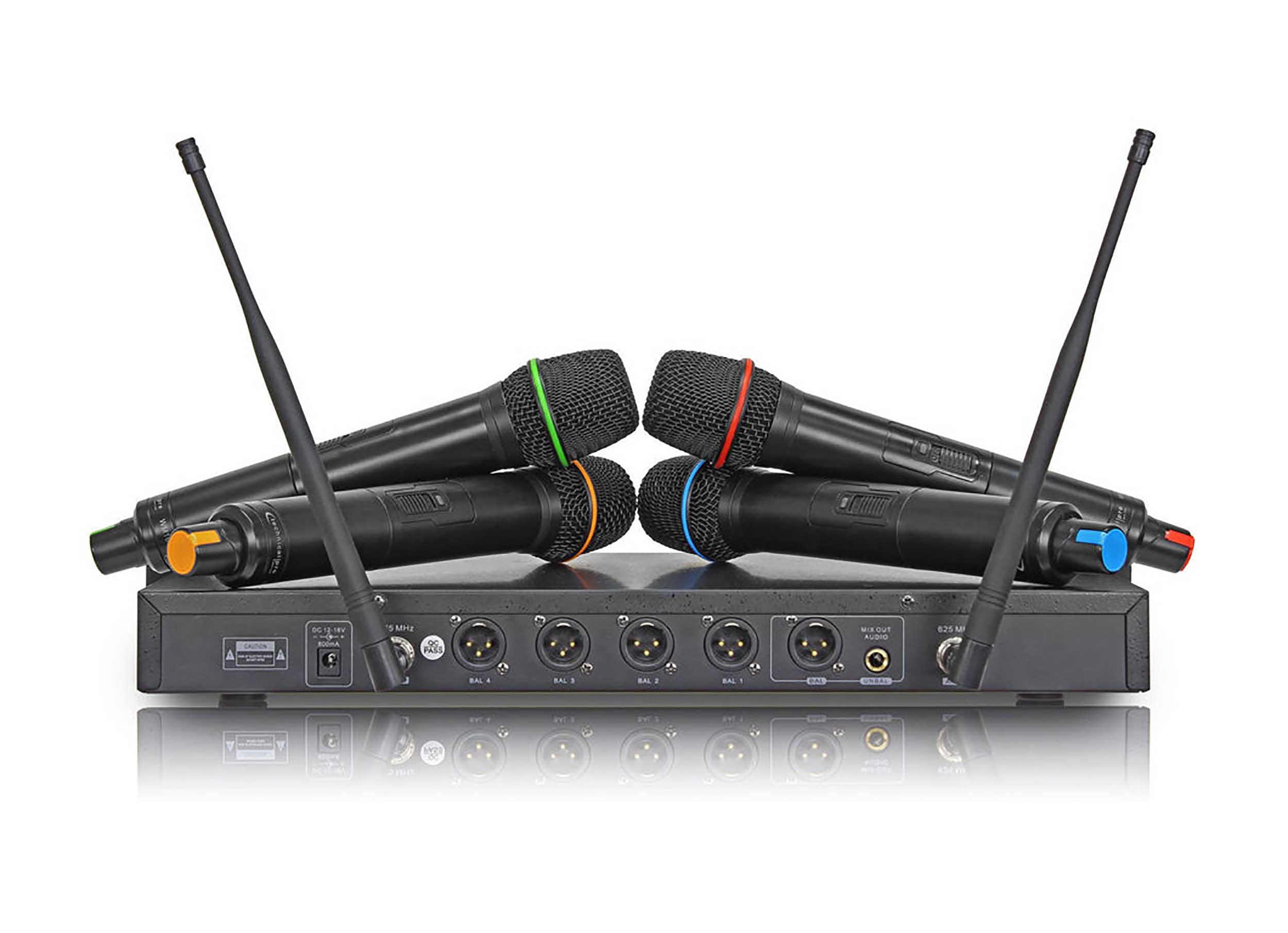 Technical Pro WM1641 UHF Professional Quad Wireless Microphone System by Technical Pro