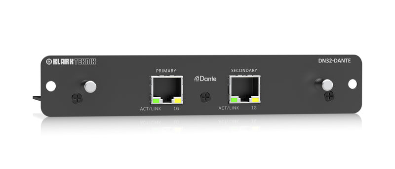 Klark Teknik DN32-DANTE Expansion Module with 32 Bidriectional Channels by Klark Teknik