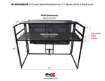 ProX XF-MESAMEDIATRUSSPKG, Full DJ Workstation Includes Truss TV Bracket Mount White and Black Scrims and Carry Bag by ProX Cases