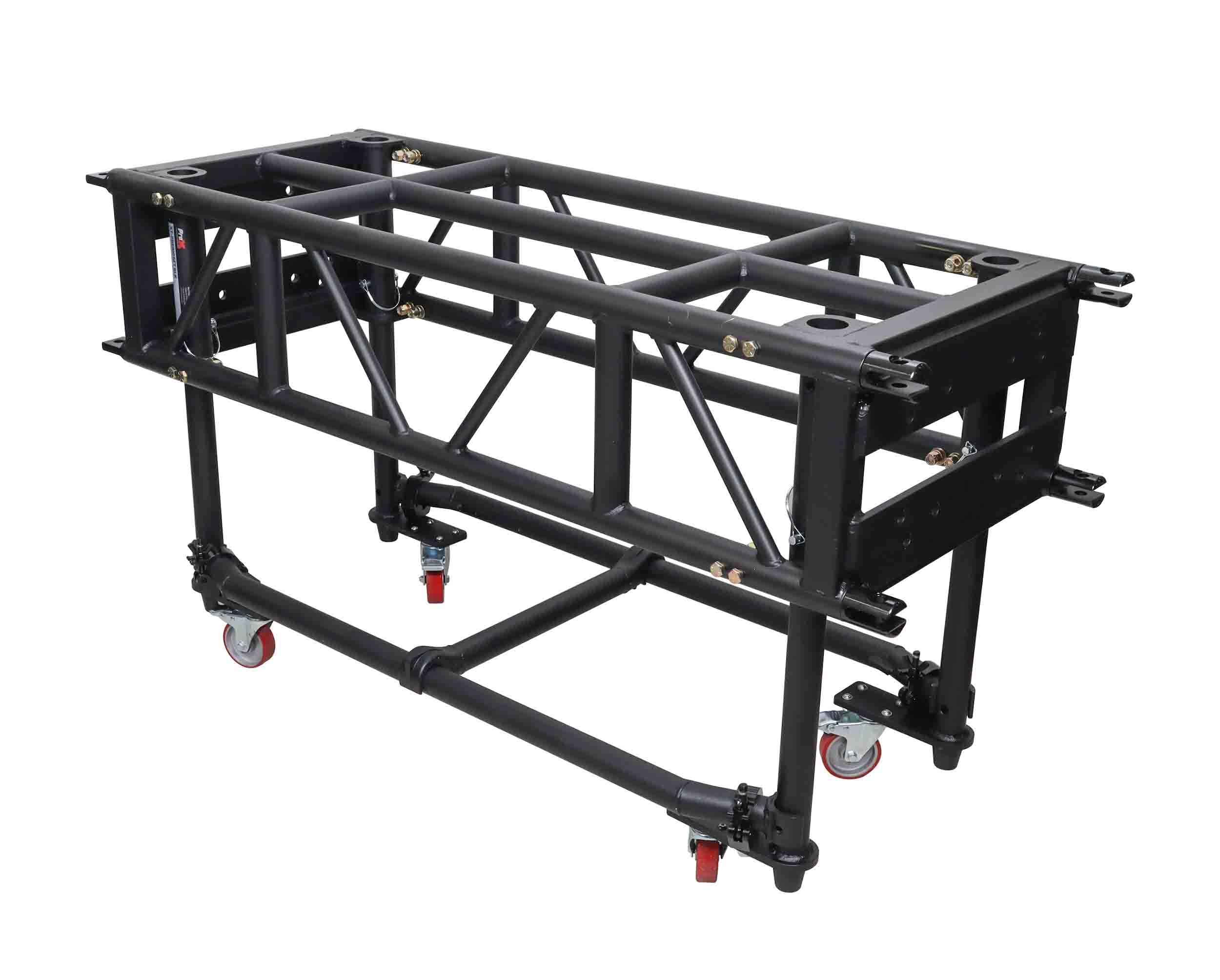 ProX XT-PRERIG5FTBLK, Pre-Rig Truss Segment with Removable Rolling Base System - Black 5' FT