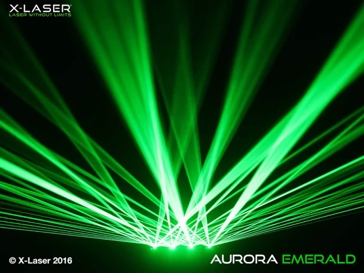 B Stock: X-Laser Aurora Emerald Quad Aperture with Intense Green Liquid Sky and Aerial Effects by X-Laser