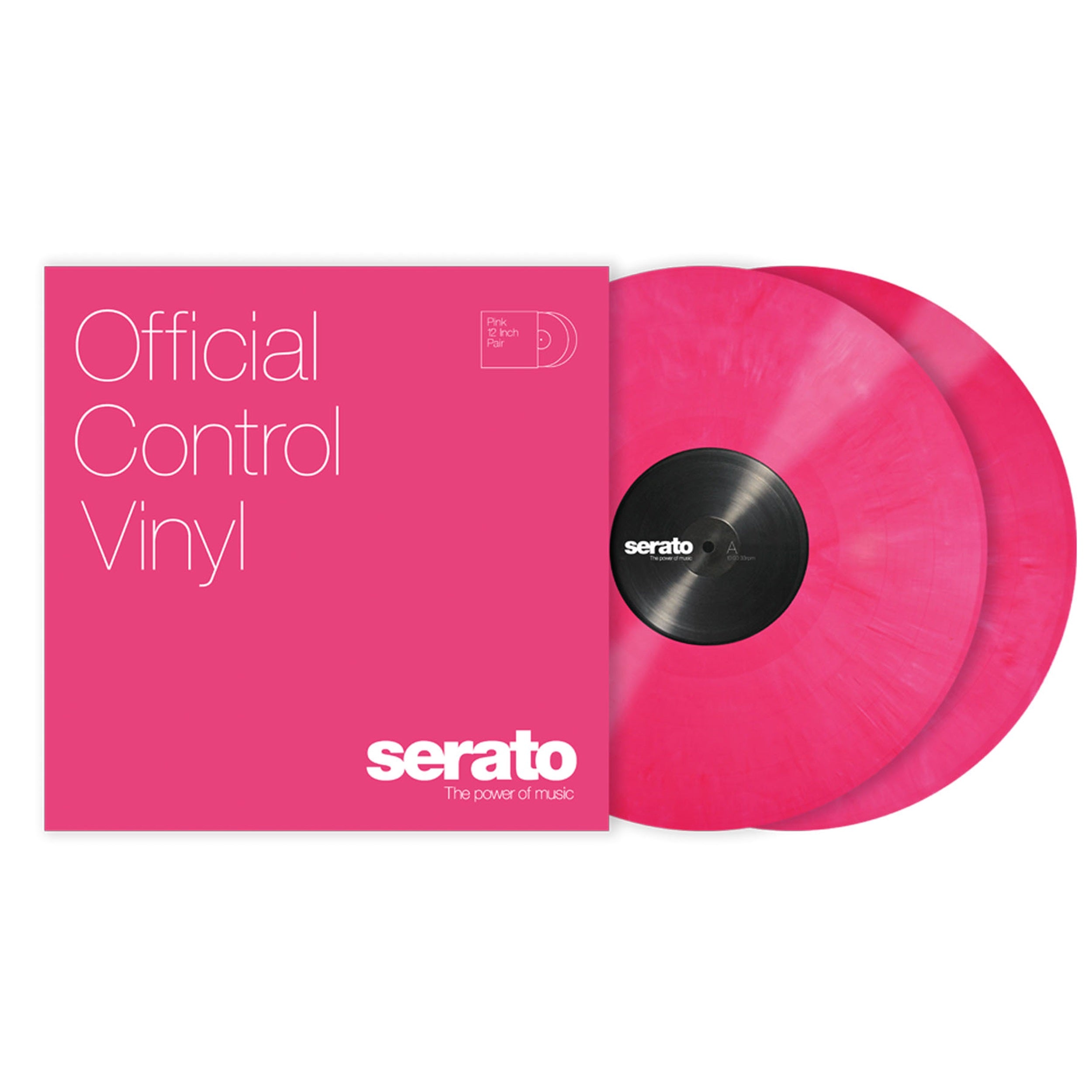 BS-Stock: Serato SCV-PS-PNK-OV 12" Pink Control Vinyl Pressing for Serato DJ Pro (Pair) by Serato