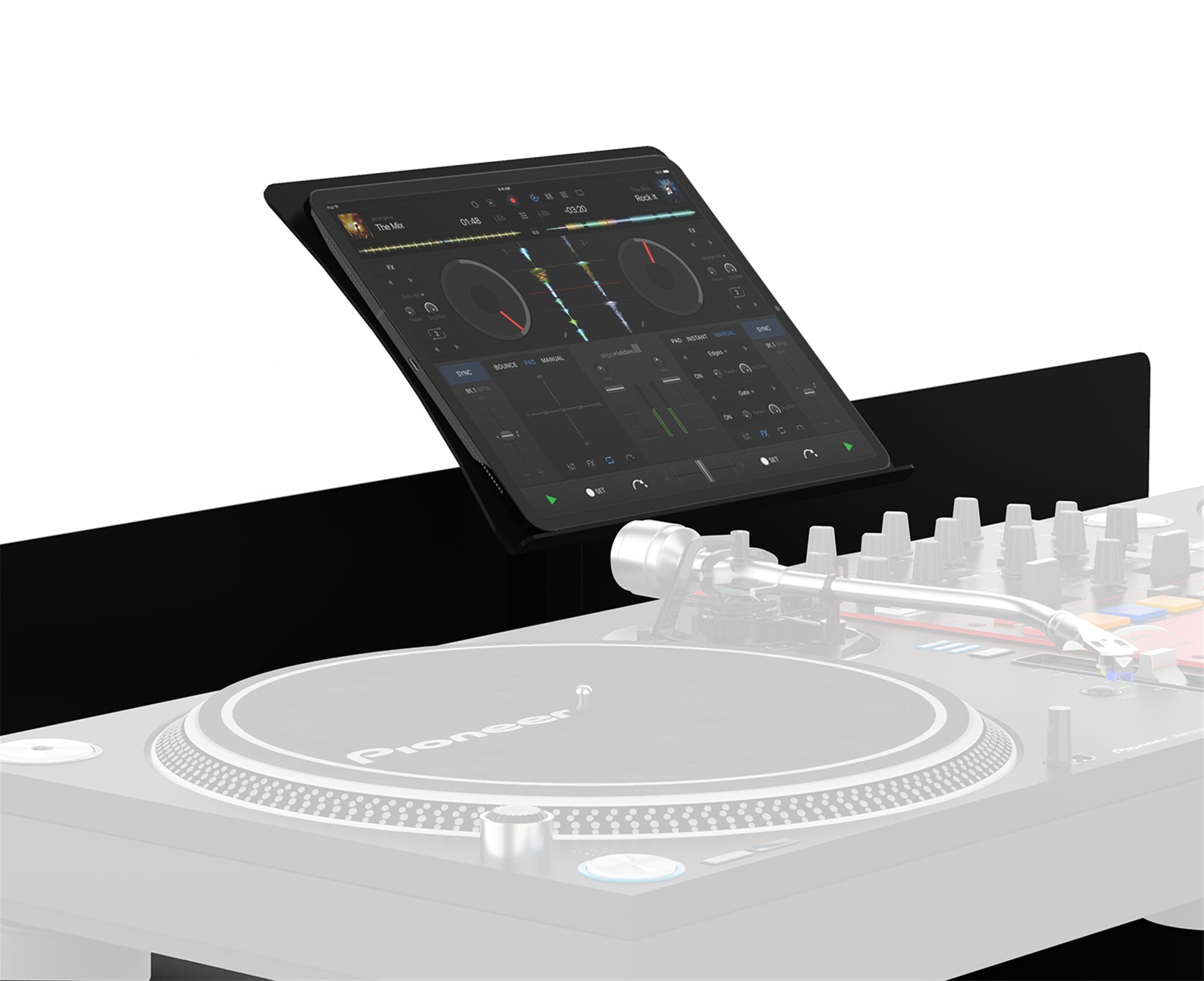 ProX XFH-B3TABLETBL, Universal Tablet Mounting Stand for B3 DJ Table Workstation by Humpter -Black by ProX Cases