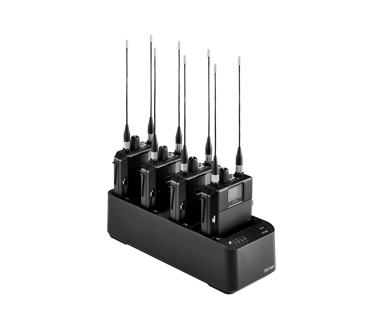 Shure SBC441US, Four-Bay Charger for ADXR Receivers and SB910 Batteries with Power Supply by Shure