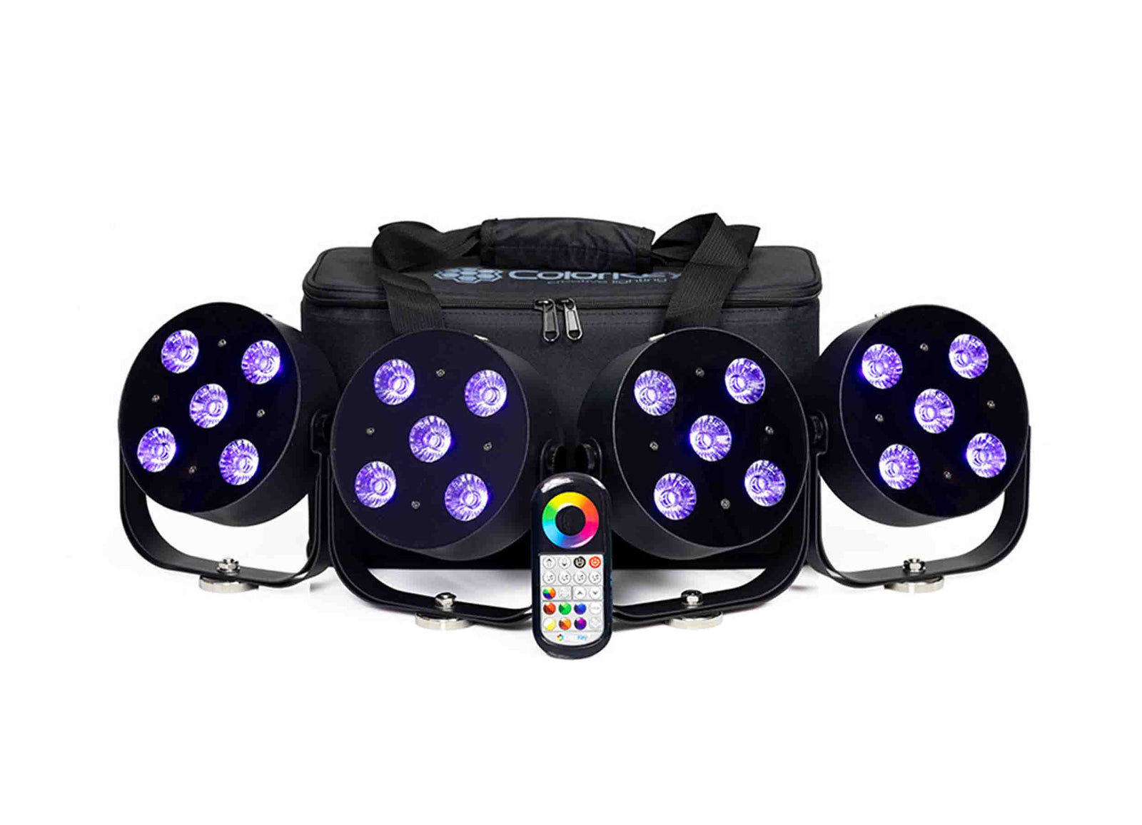 Colorkey CKU-6034 MobilePar HEX 5 with Carrying Case - 4 Pack by ColorKey