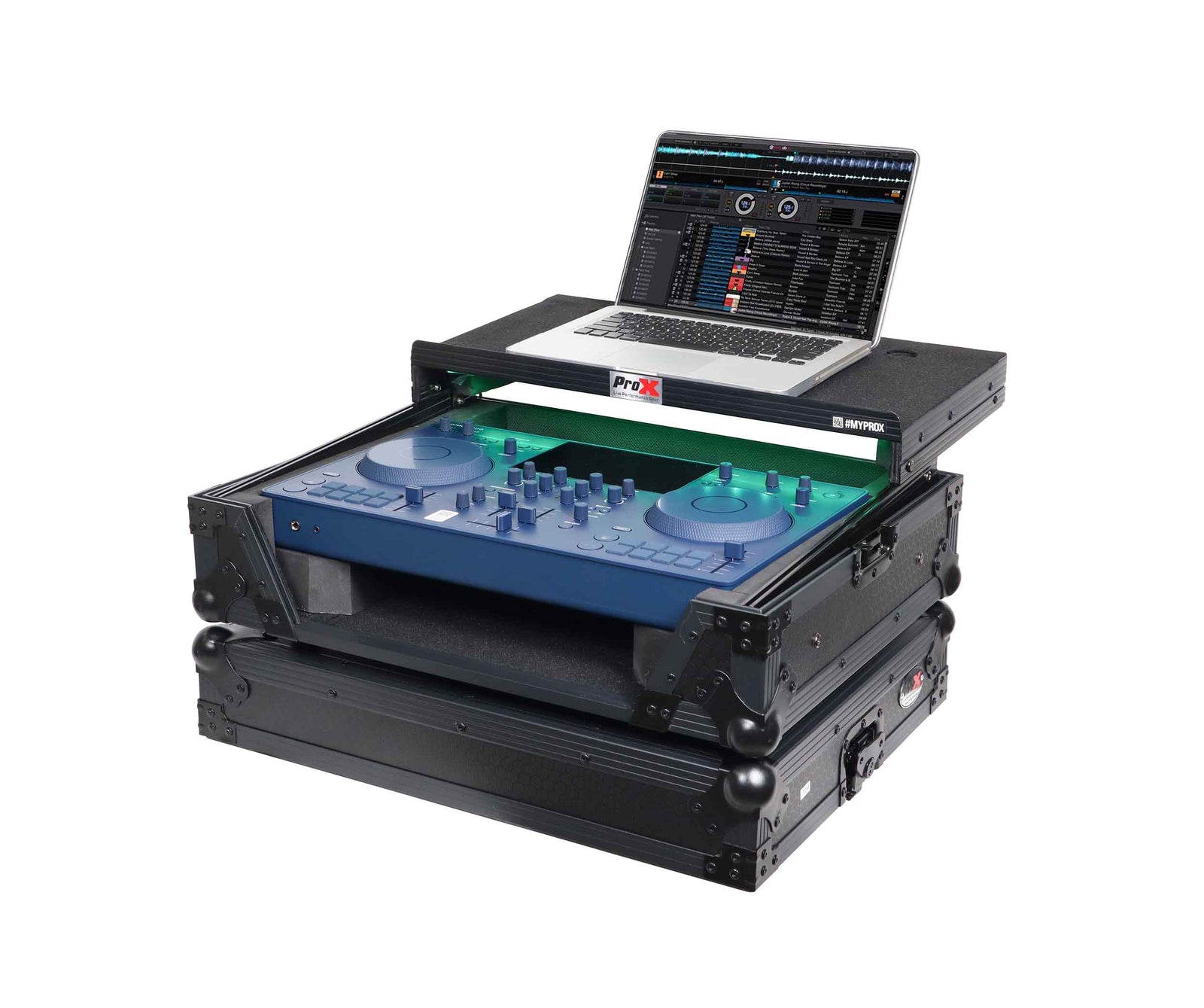 ProX XS-OMNISDUO LTBL LED, ATA Flight Case for Pioneer Alpha Theta OMNIS-DUO DJ Controller - Black by ProX Cases