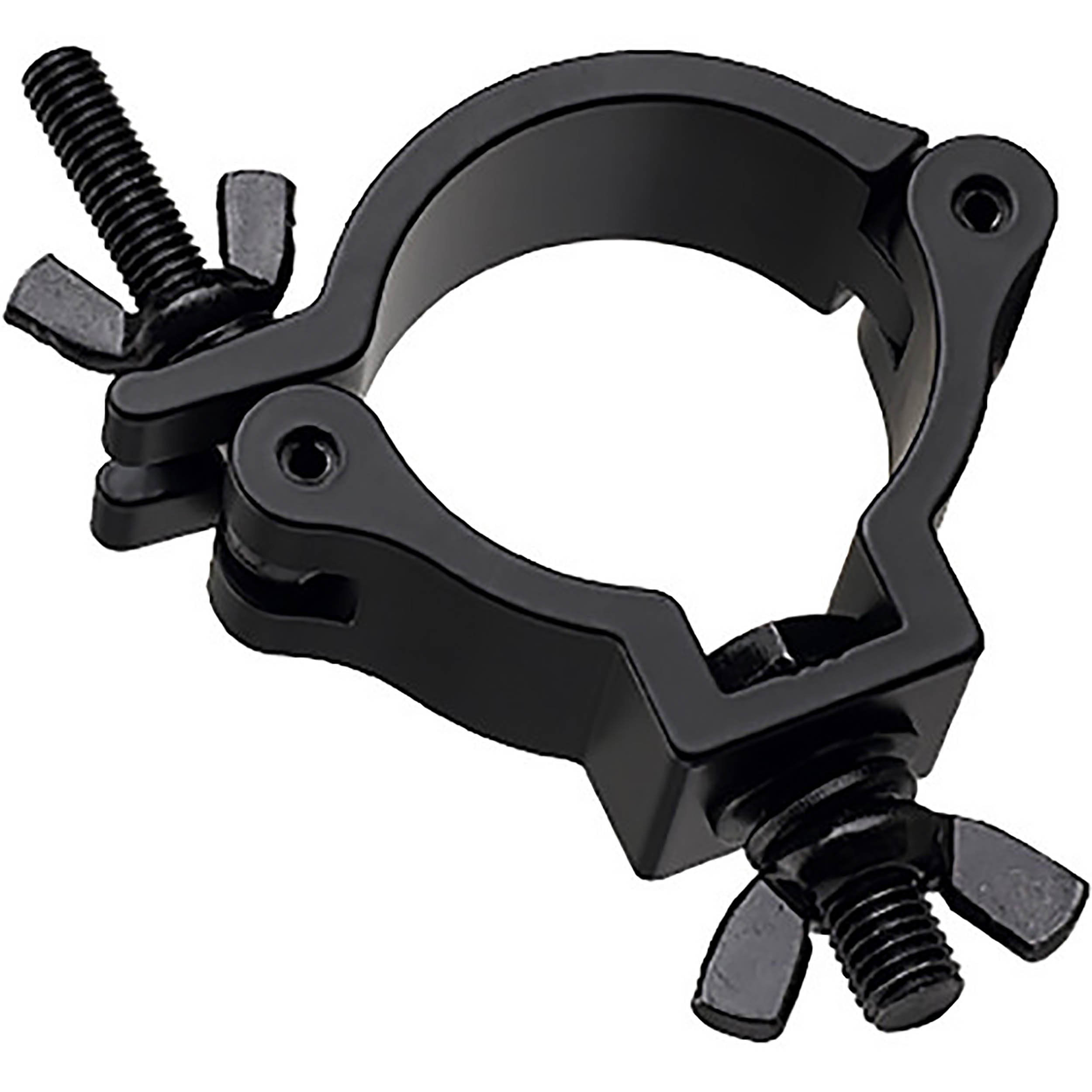 Odyssey LACMS30B, Aluminum Medium-Duty Clamp In Black with A Hex Bolt And Standard Wing Nut