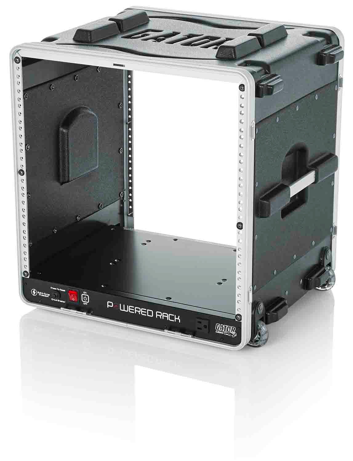 Gator Cases GRR-10PL-US, 10U Powered Rolling Rack Case by Gator Cases