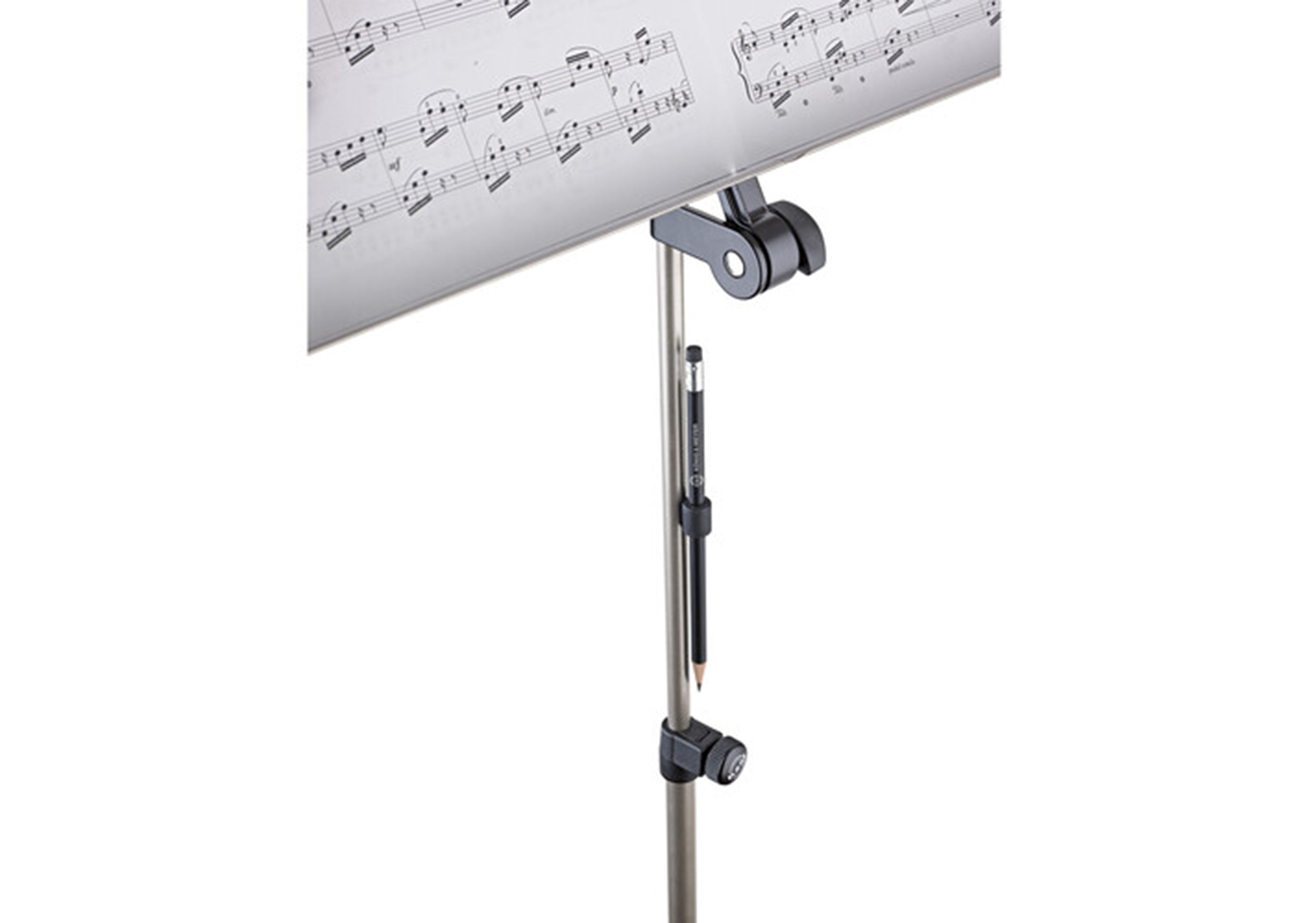 K&M 100/1 Music Stand with 16099 Pencil Magnet - Blue by K&M