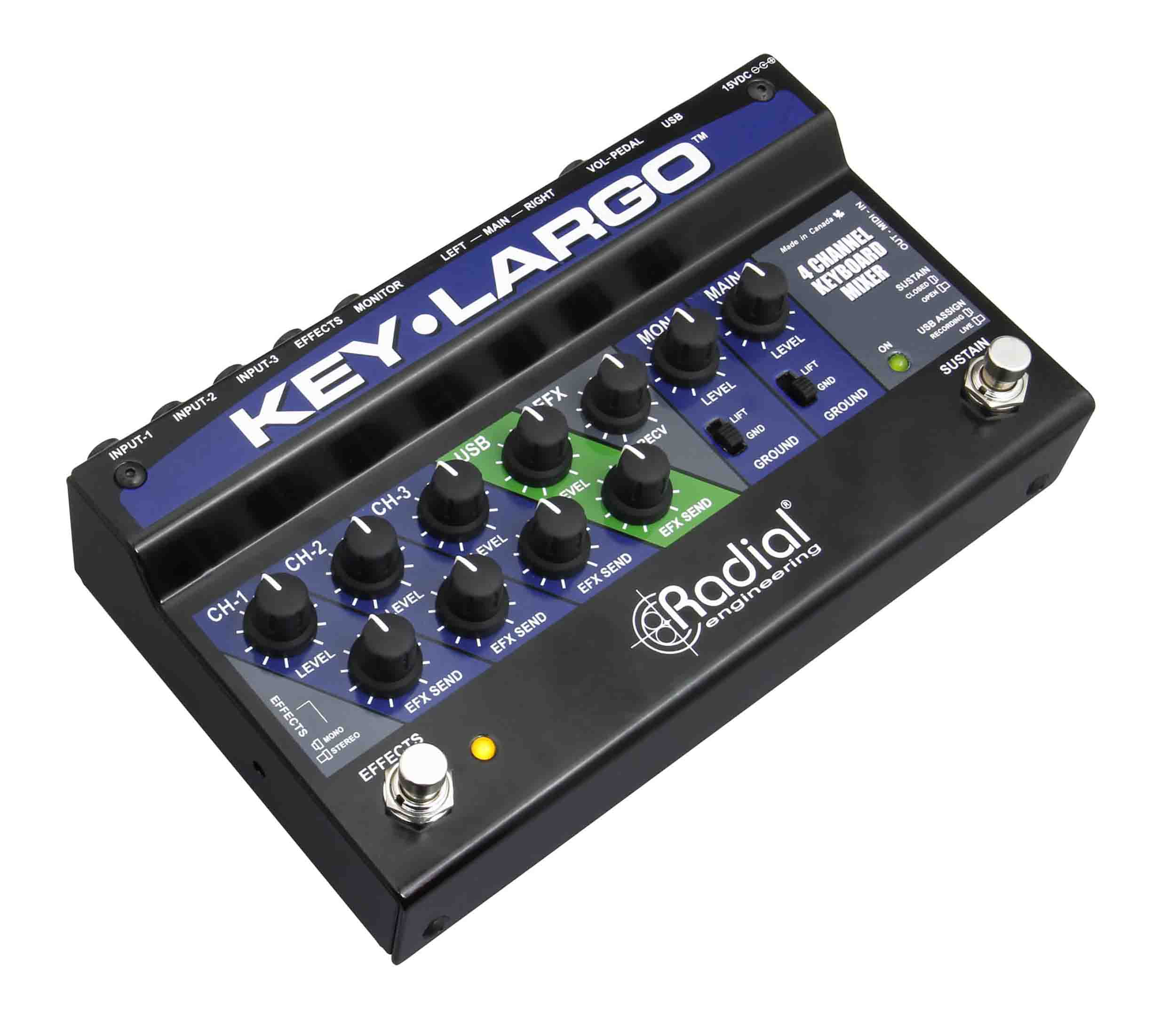Radial Engineering Key-Largo Keyboard Mixer and Performance Pedal by Radial Engineering