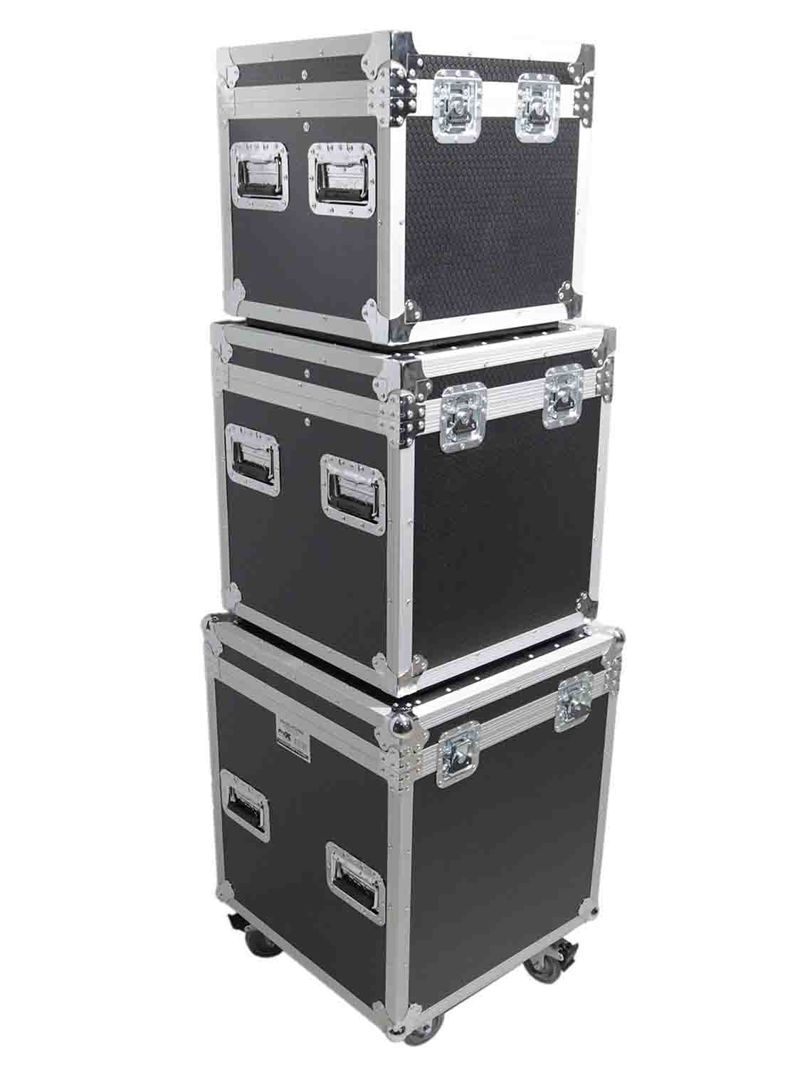 B-Stock: ProX XS-UTL49 PKG3, ATA Style Road Cases Large, Medium and Small Size with Wheels - Package of 3