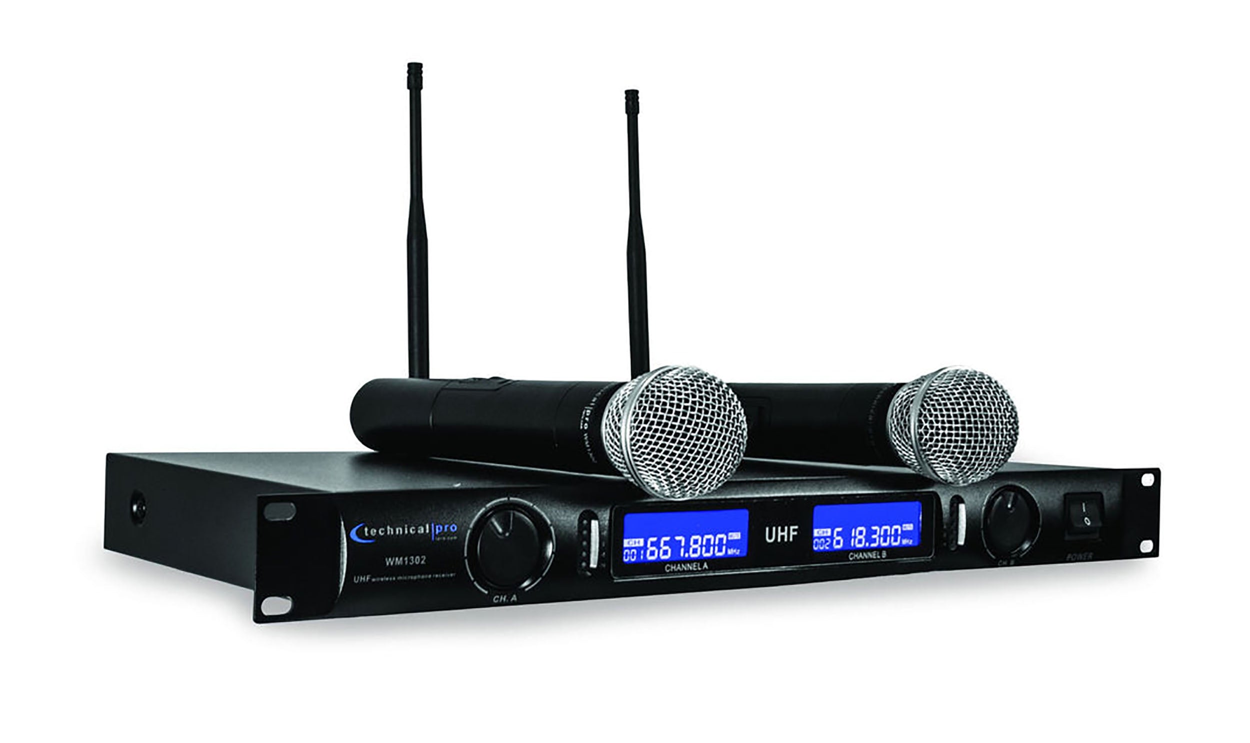 Technical Pro WM1302 Dual UHF Wireless Microphone System by Technical Pro