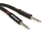 Roland RIC-B15, Black Series 1/4-inch TS Male to 1/4-inch TS Male Instrument Cable - 15 Ft by Roland