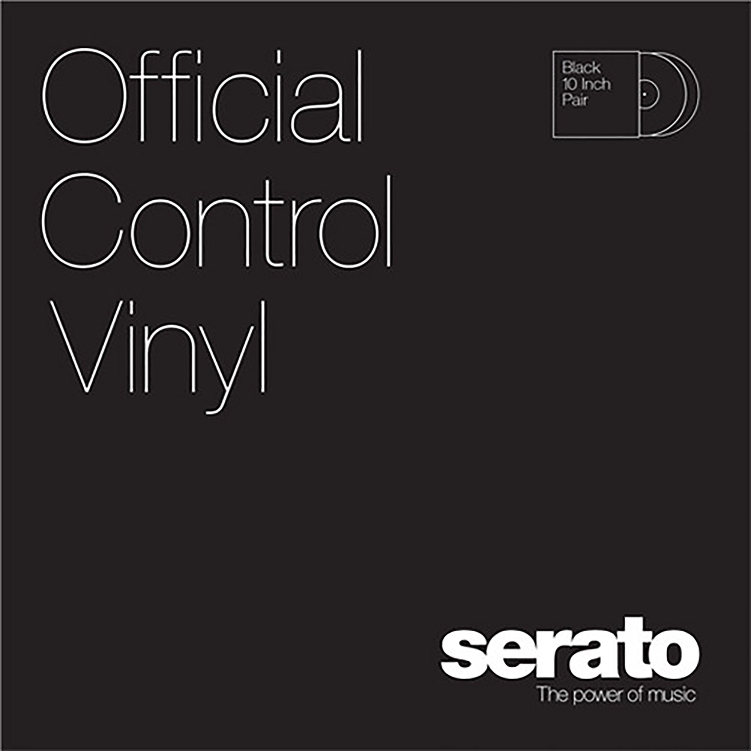 Serato SCV-PS-BLK-10, 10-Inch Control Vinyl Pair - Black