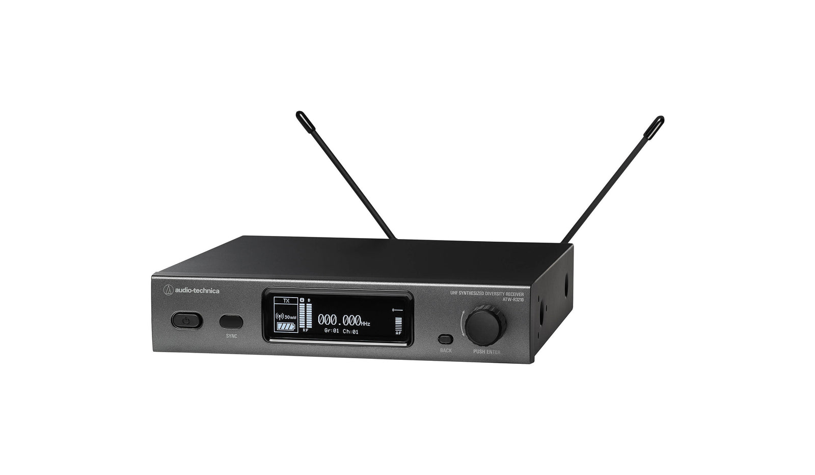 Audio-Technica ATW-3211DE2, 3000 Series Bodypack Wireless Microphone System with No Mic DE2 - 470 to 530 MHz by Audio-Technica