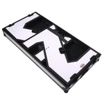 ProX XS-ZTABLEWH, Z-Style Folding DJ Table Flight Case with Handles and Wheels - Black White Finish by ProX Cases