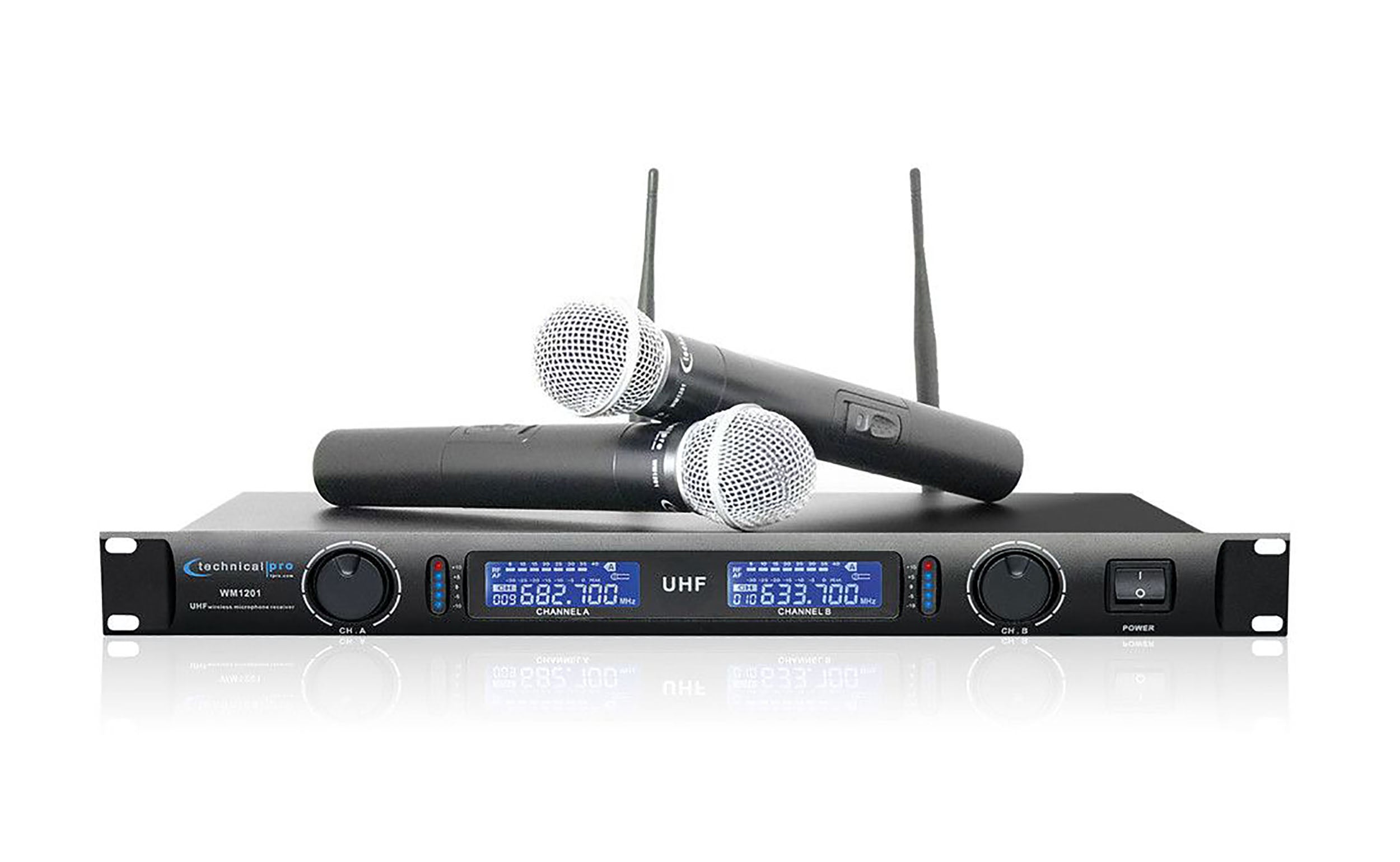 Technical Pro WM1302 Dual UHF Wireless Microphone System by Technical Pro