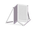 ProX XT-CSB4FT-CORNER, Heavy-Duty Aluminum Ventilated Crowd Barrier Corner and Base - 4 Ft by ProX Cases