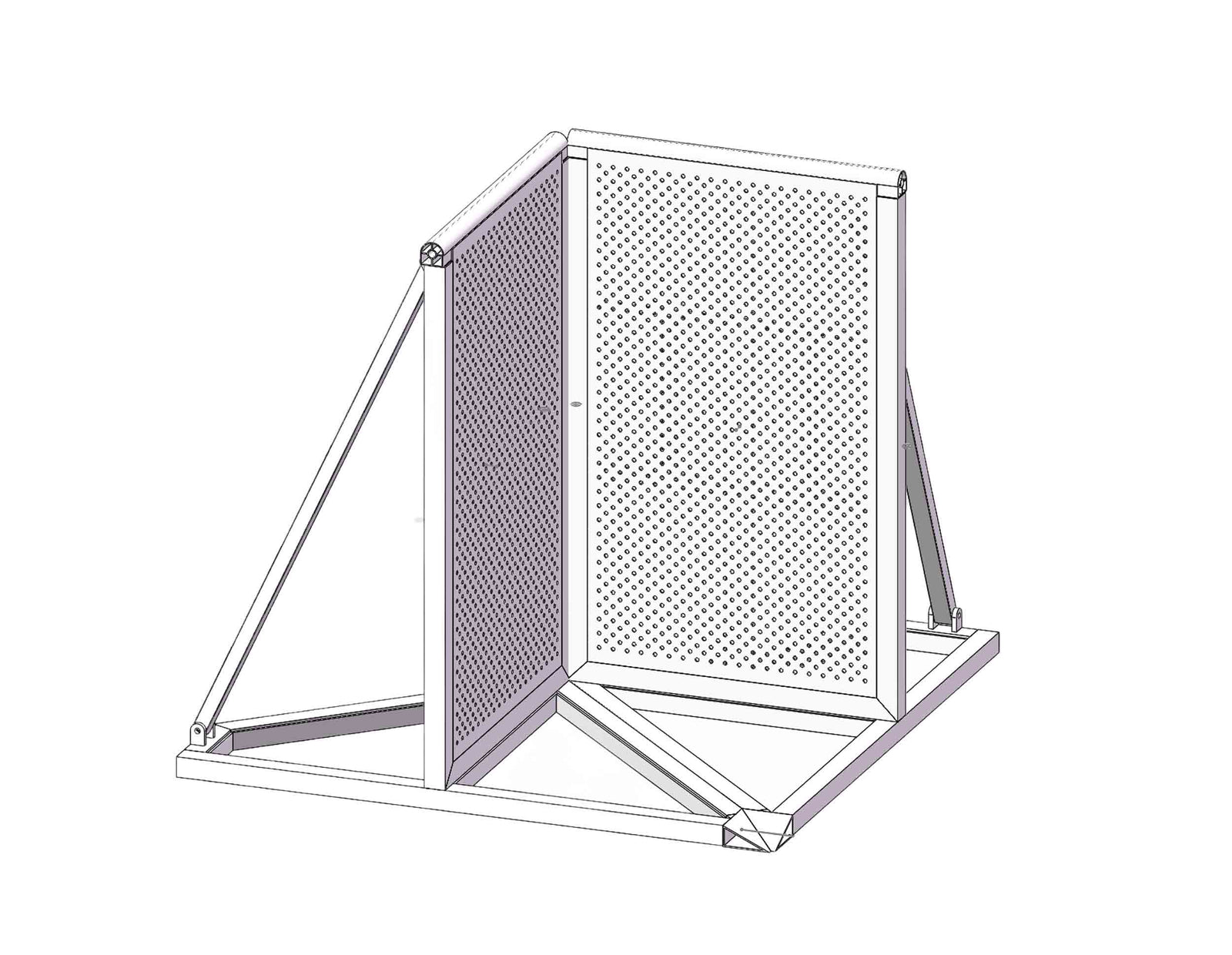 ProX XT-CSB4FT-CORNER, Heavy-Duty Aluminum Ventilated Crowd Barrier Corner and Base - 4 Ft by ProX Cases
