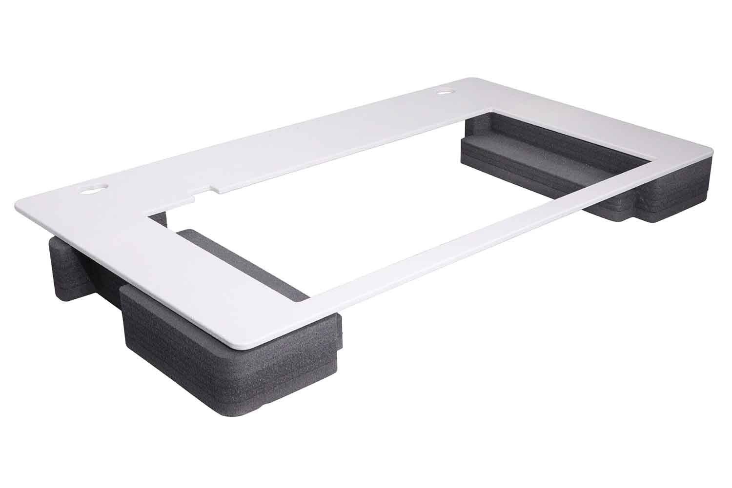 Prox Rev7 Control Tower Podium with Top Plate DJ Package - White by ProX Cases
