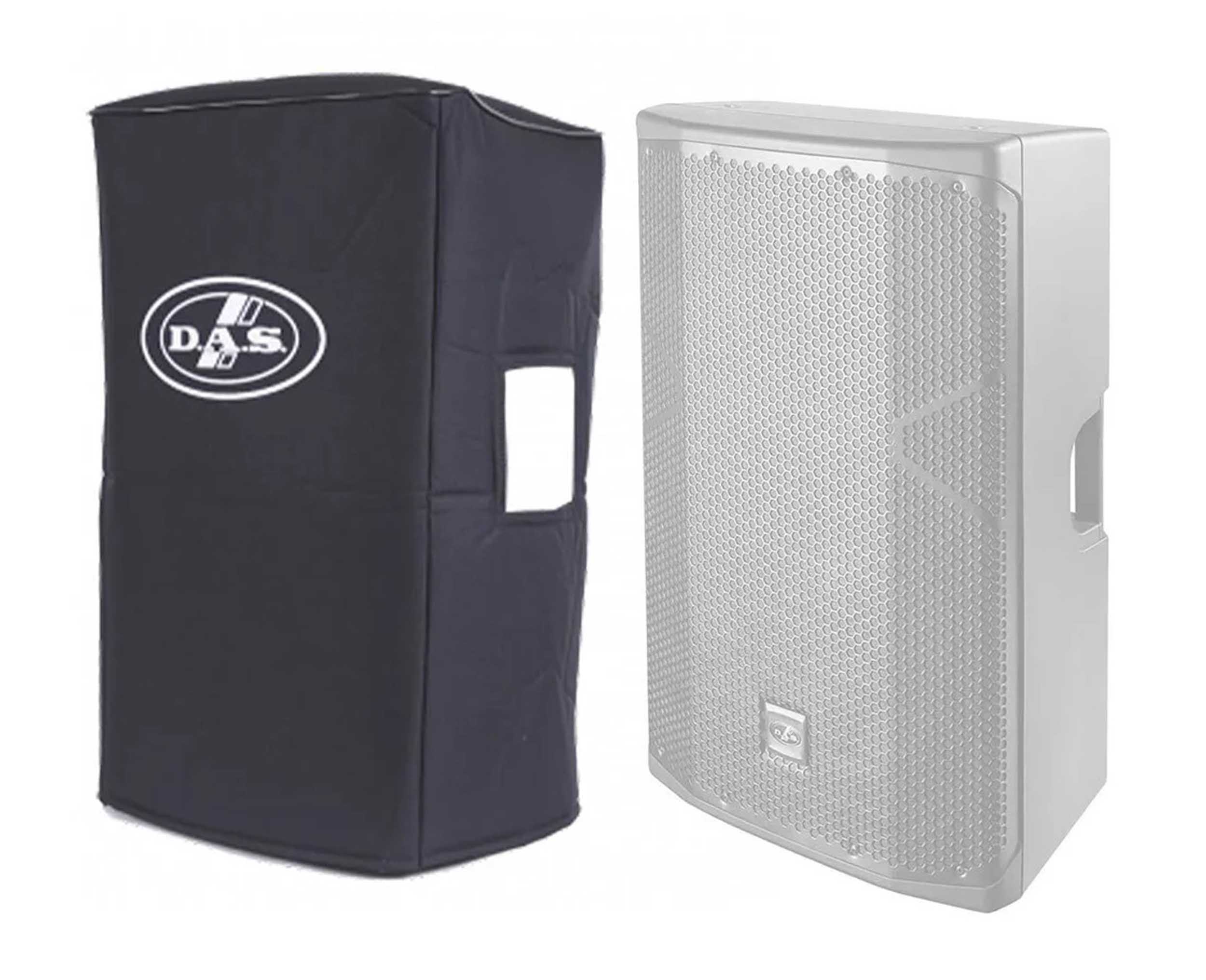 DAS Audio 412ACVR12MIC25TIE 12-Inch Powered Speaker DJ Package with Cover and Cable by DAS Audio