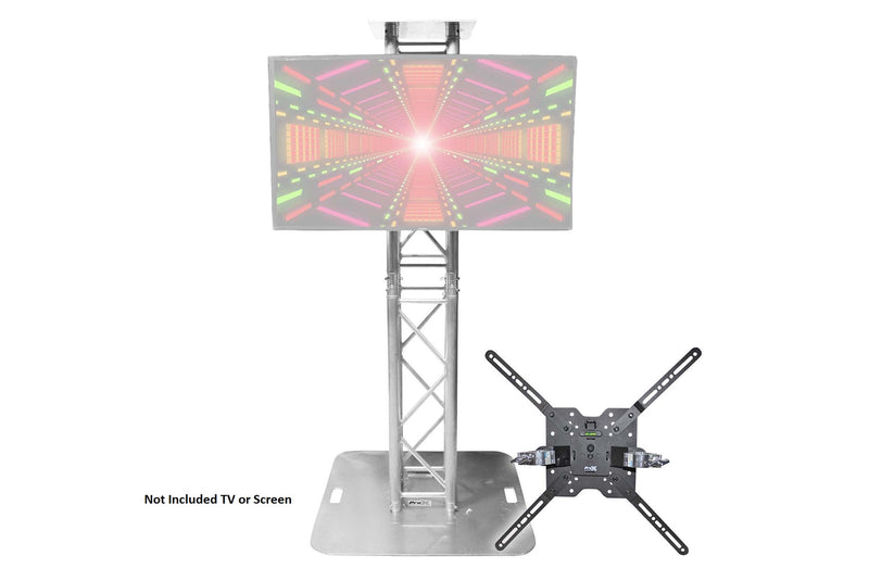 ProX XT-MEDIAMOUNT Universal 32" to 80" TV Bracket Clamp with Vesa Mount for F34 F32 and 12" Bolt Truss or Speaker Stands by ProX Cases