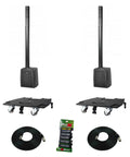 DAS Audio ALTEADUO10APLDUO, 3-Way Powered Portable Column System DJ Package with Transport Dolly by DAS Audio